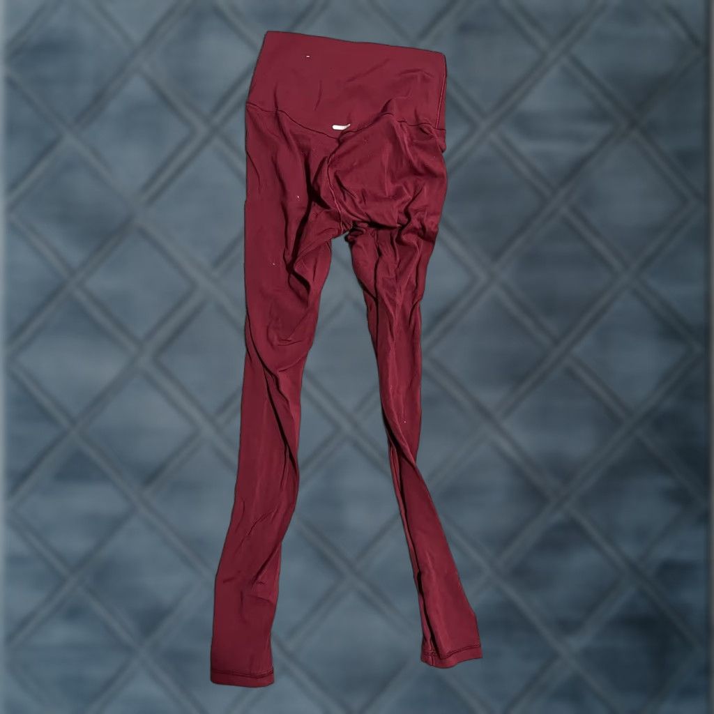Vintage VINTAGE Offline by Aerie Women Activewear Pants XS Maroon Legging High Rise Pocket Size 26" / US 2 / IT 38 - 1 Thumbnail