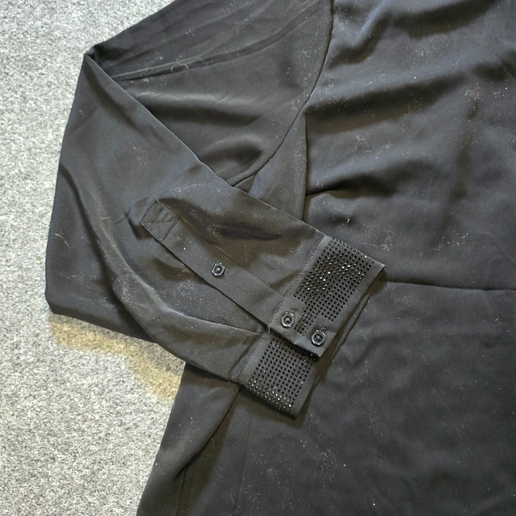 Torrid Torrid Blouse Womens 3X Black Sheer Glitter Trim Button Long Sleeve Casual Shirt Size XXL / US 16-18 / IT 52-54 - 5 Thumbnail