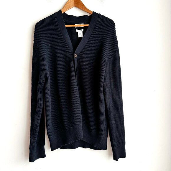 Other Jason Wu Dark Navy Blue Chunky Cashmere V Neck Cardigan Size US S / EU 44-46 / 1 - 1 Thumbnail