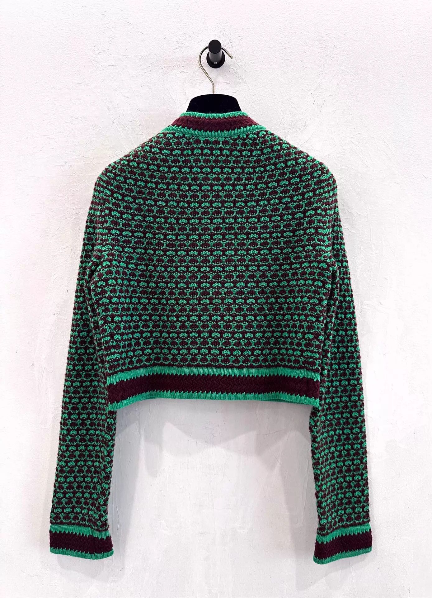 Chanel Chanel Liu Shishi tweed jacket green brown CC silver EU34 Size XS / US 0-2 / IT 36-38 - 3 Thumbnail