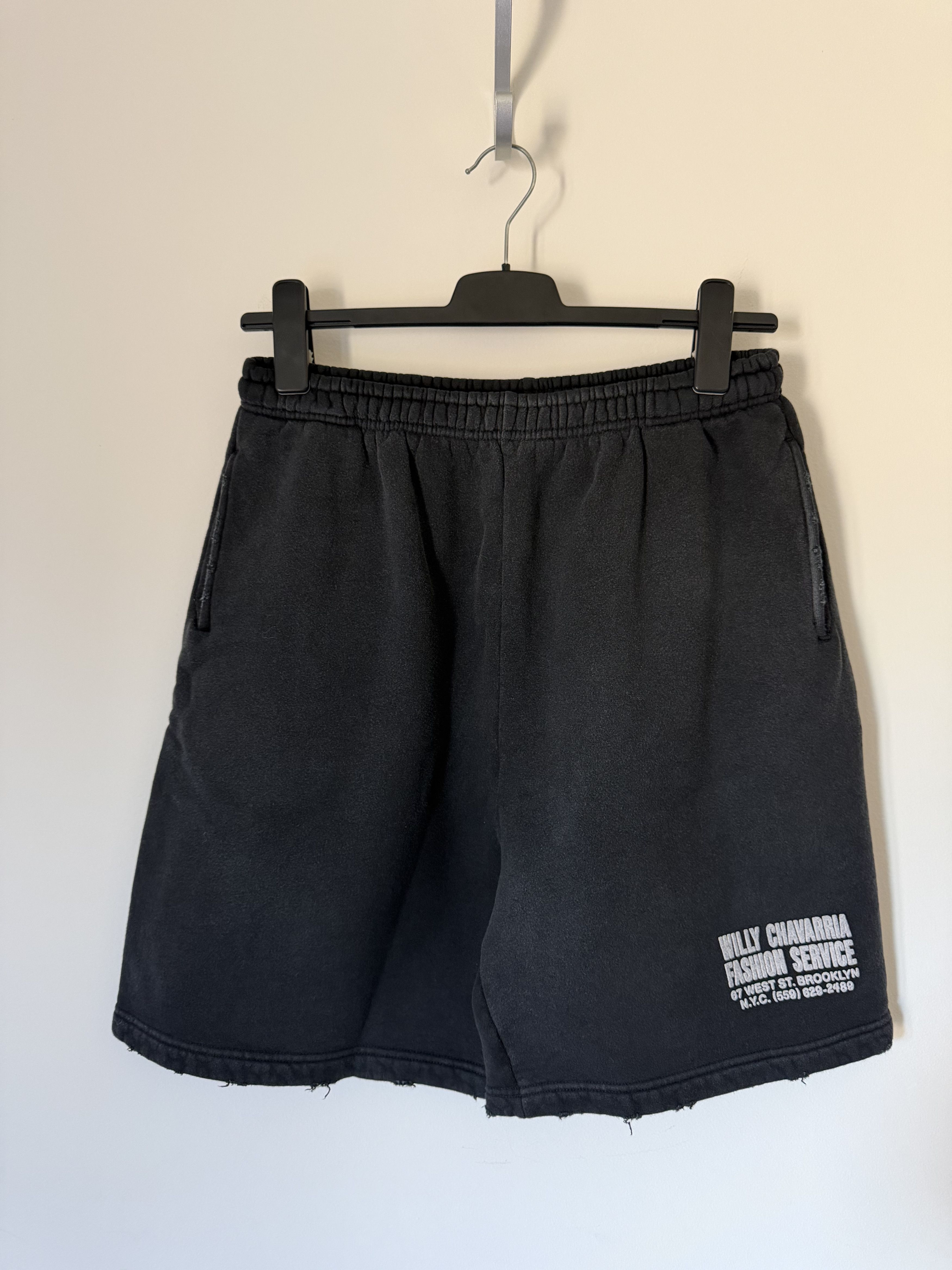 Willy Chavarria Fashion Services Willy Sweat Shorts in Black