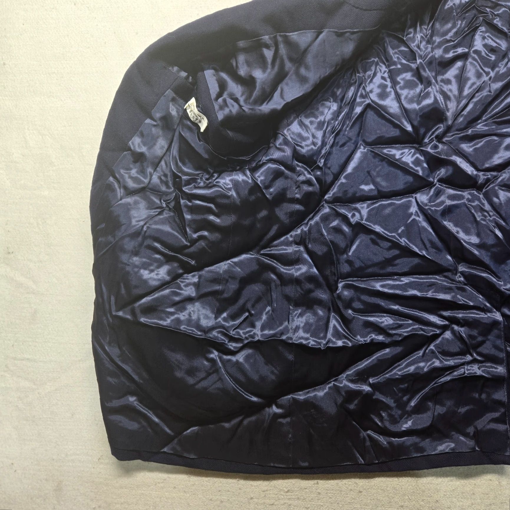 Vintage Heavy Navy Blue Suit Jacket Regular Coat Adult Men's Size 40 Size 40R - 3 Thumbnail