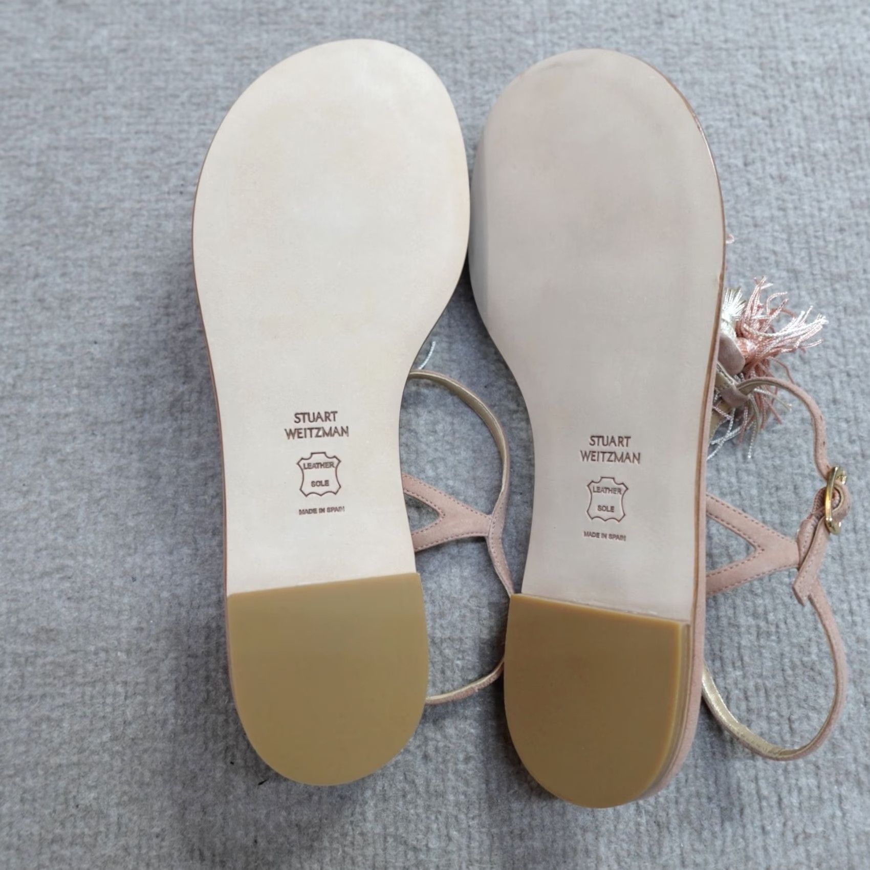 Stuart Weitzman Stuart Weitzman Sandal Womens 7.5 Pink Suede Strappy Buckle Open Toe Flat Leather Insole NEW Size US 8 / IT 38 - 6 Thumbnail