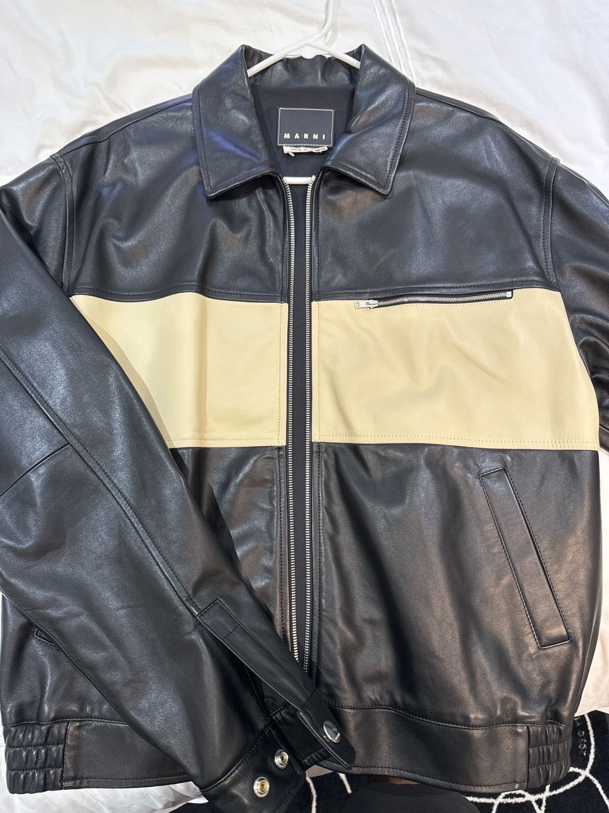 Marni Marni Leather Jacket Size US L / EU 52-54 / 3 - 1 Thumbnail