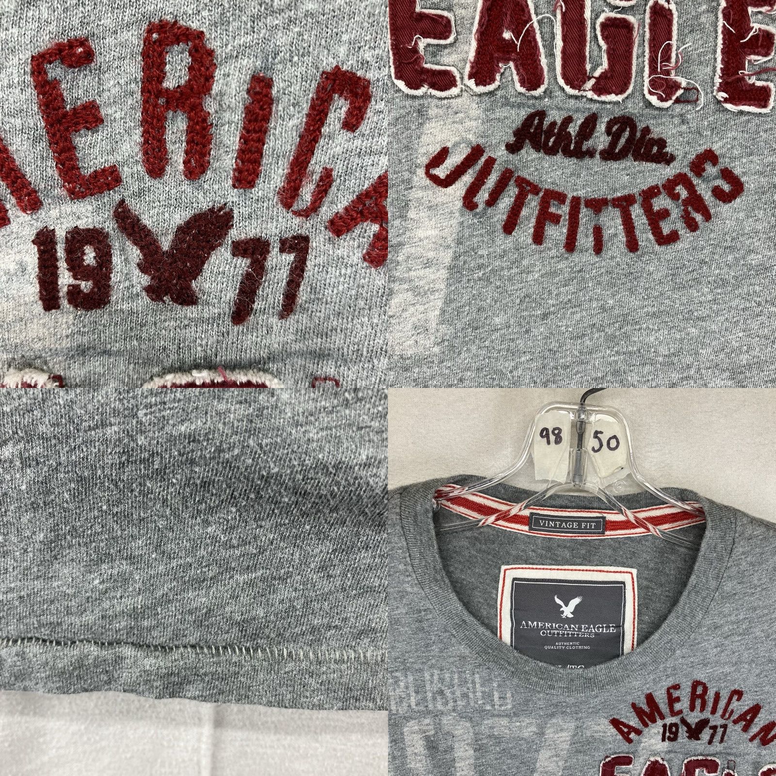 American Eagle Outfitters VINTAGE American Eagle Outfitters T-Shirt XL Gray Cotton Embroidered Angel Logo Crew Neck Short Sleeve Athletic Fit Men’s Retro 2000s Grunge Size US XL / EU 56 / 4 - 8 Thumbnail