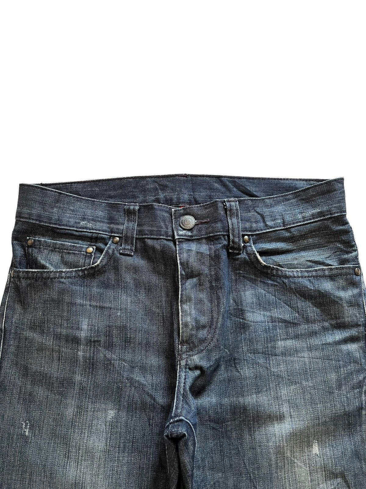 Japanese Brand × Uniqlo SALES🔥Vintage Uniqlo Mud Wash Distressed Slim Fit Jeans Size US 32 / EU 48 - 4 Thumbnail
