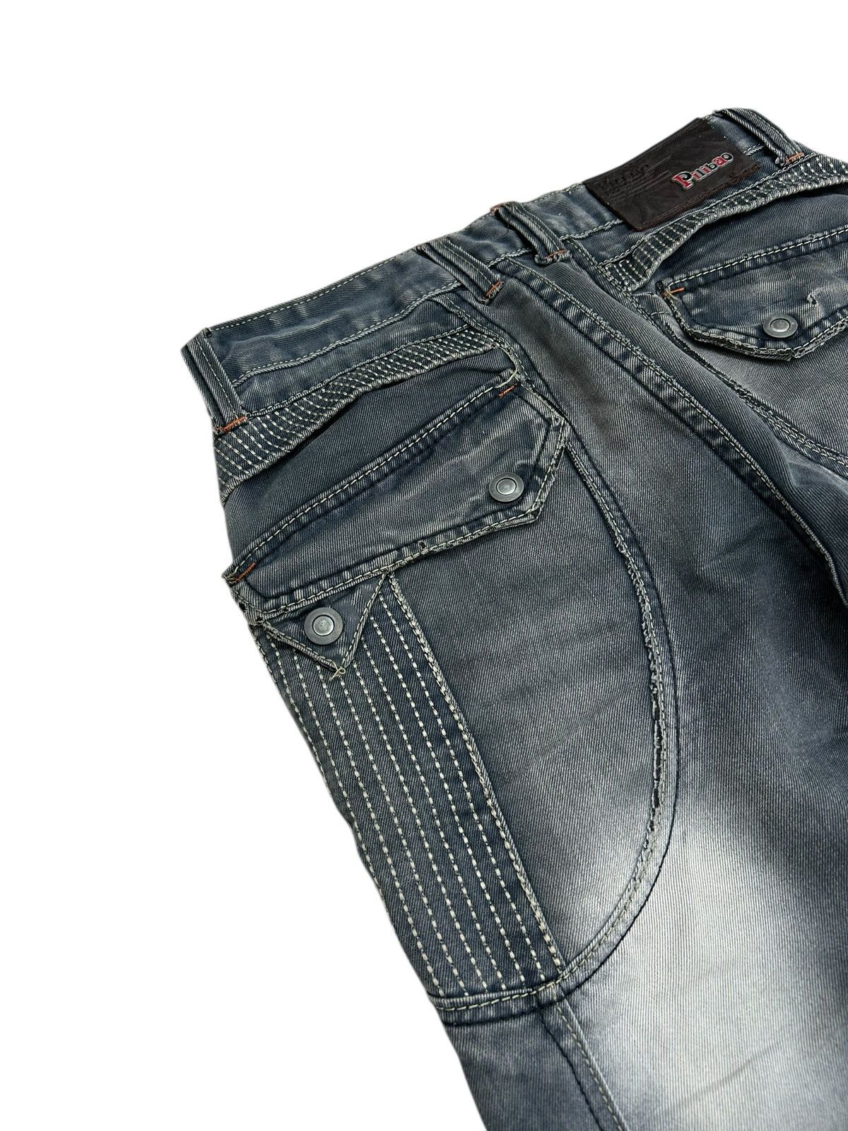 GOSTAR DE FUGA × Hysteric Glamour × Japanese Brand Pilibao Japan Made Biker Jean Multipocket Distressed Padded Size US 31 - 17 Thumbnail