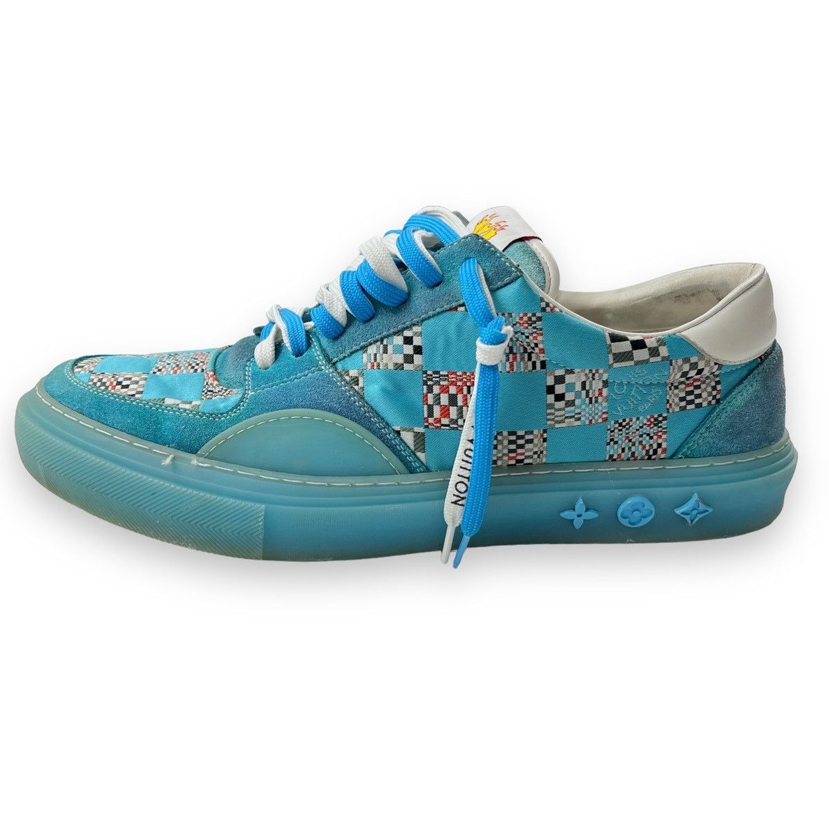 Louis Vuitton Louis Vuitton Ollie Blue Distorted Damier Trainers Size US 9 / EU 42 - 2 Thumbnail