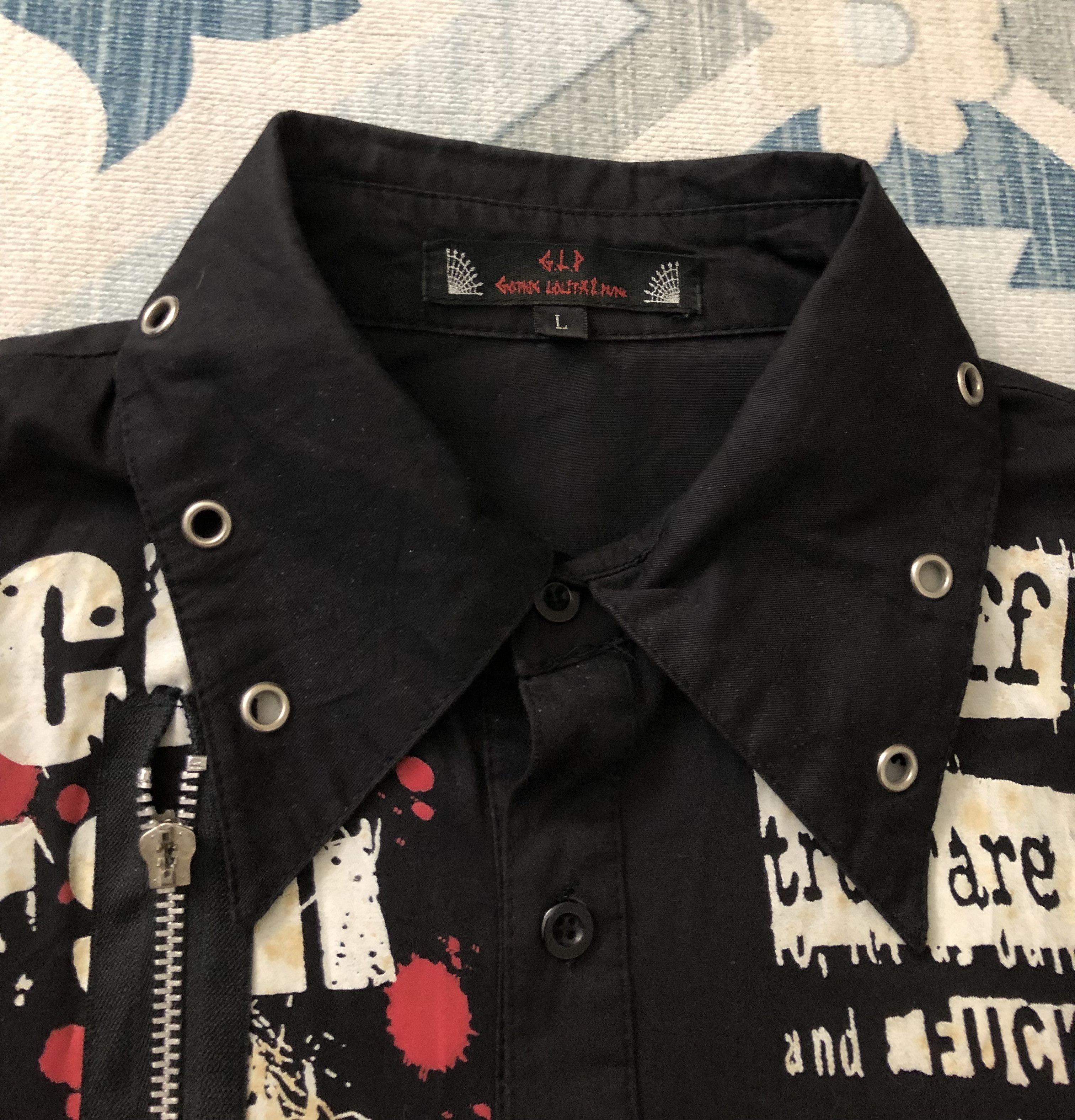 Japanese Brand RARE🔥GOTHIC LOLITA & PUNK SEDITIONARIES BUTTON UPS UNISEX Size US M / EU 48-50 / 2 - 10 Thumbnail