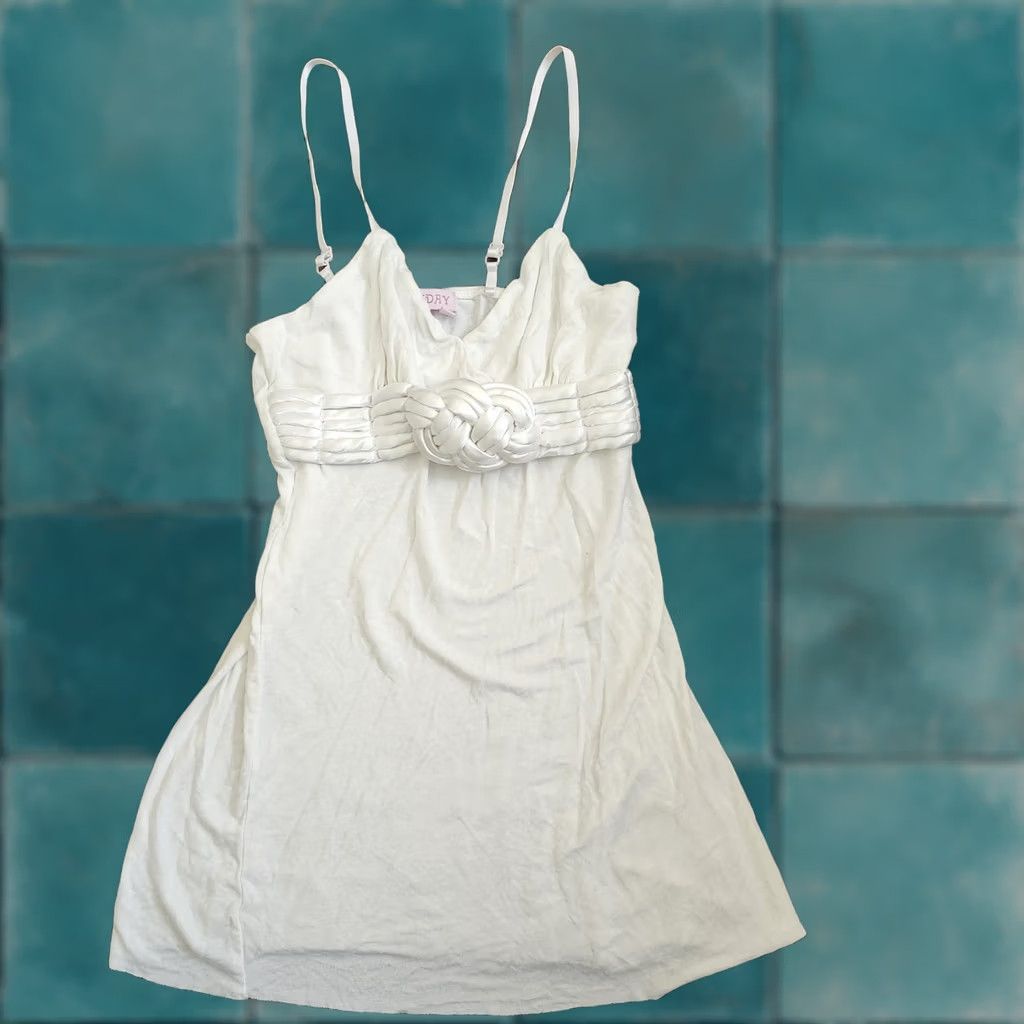 Vintage Everyday Women's White Top Sleeveless Small Blouse Cotton Polyester Casual Summer Spring Fall Lightweight Easy Care Pullover Regular Fit Size S / US 4 / IT 40 - 1 Thumbnail
