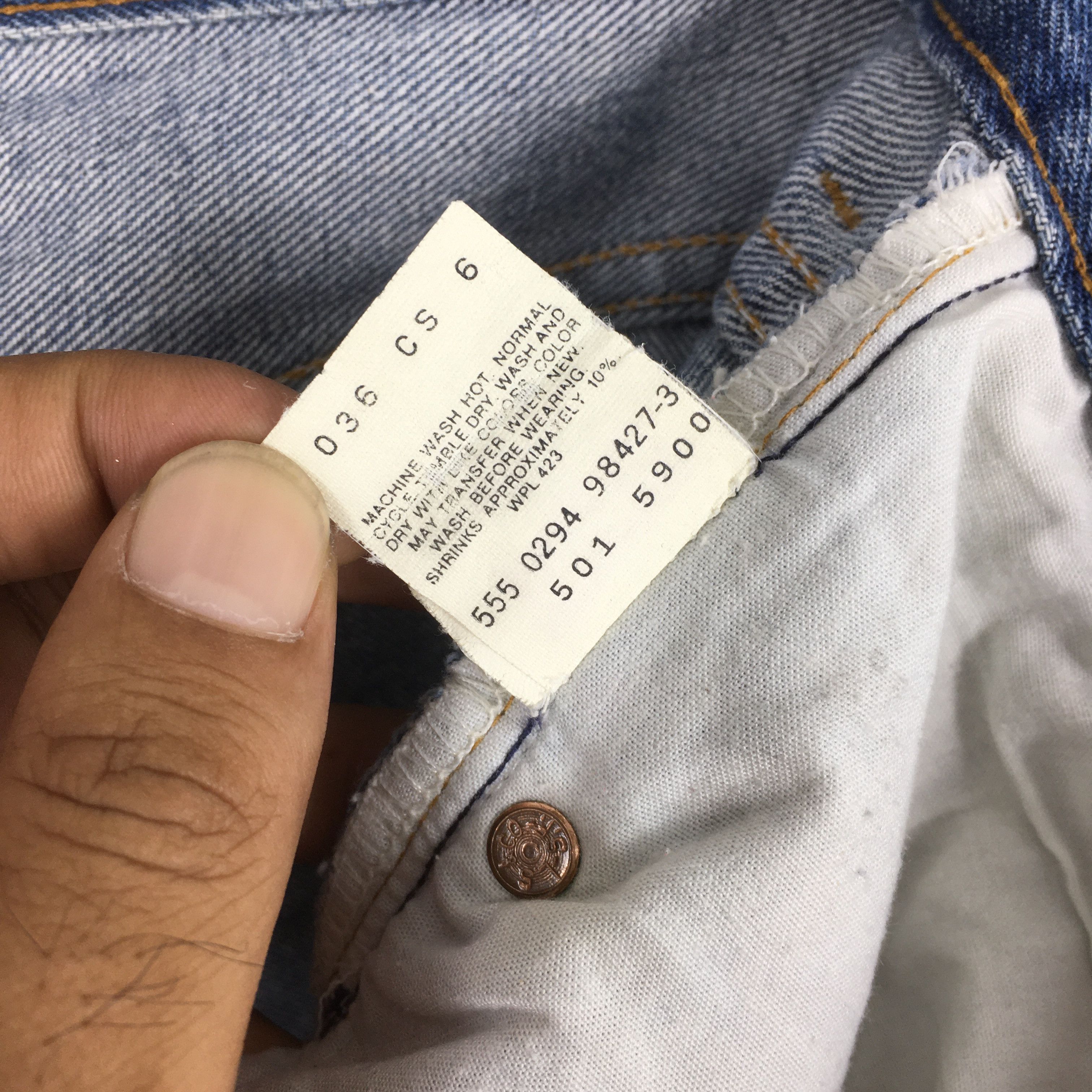 Levi's Size 31x29 Vintage 80s Levi's 501 Faded Blue Jeans S1632 Size US 31 - 14 Thumbnail