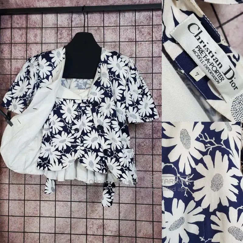 Dior Summer Navy Blue Cotton Cardigan .