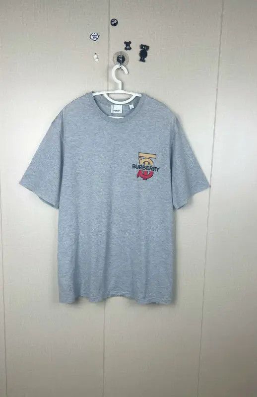 Burberry Burberry Gray Cotton Men's T-Shirt Size US M / EU 48-50 / 2 - 1 Thumbnail