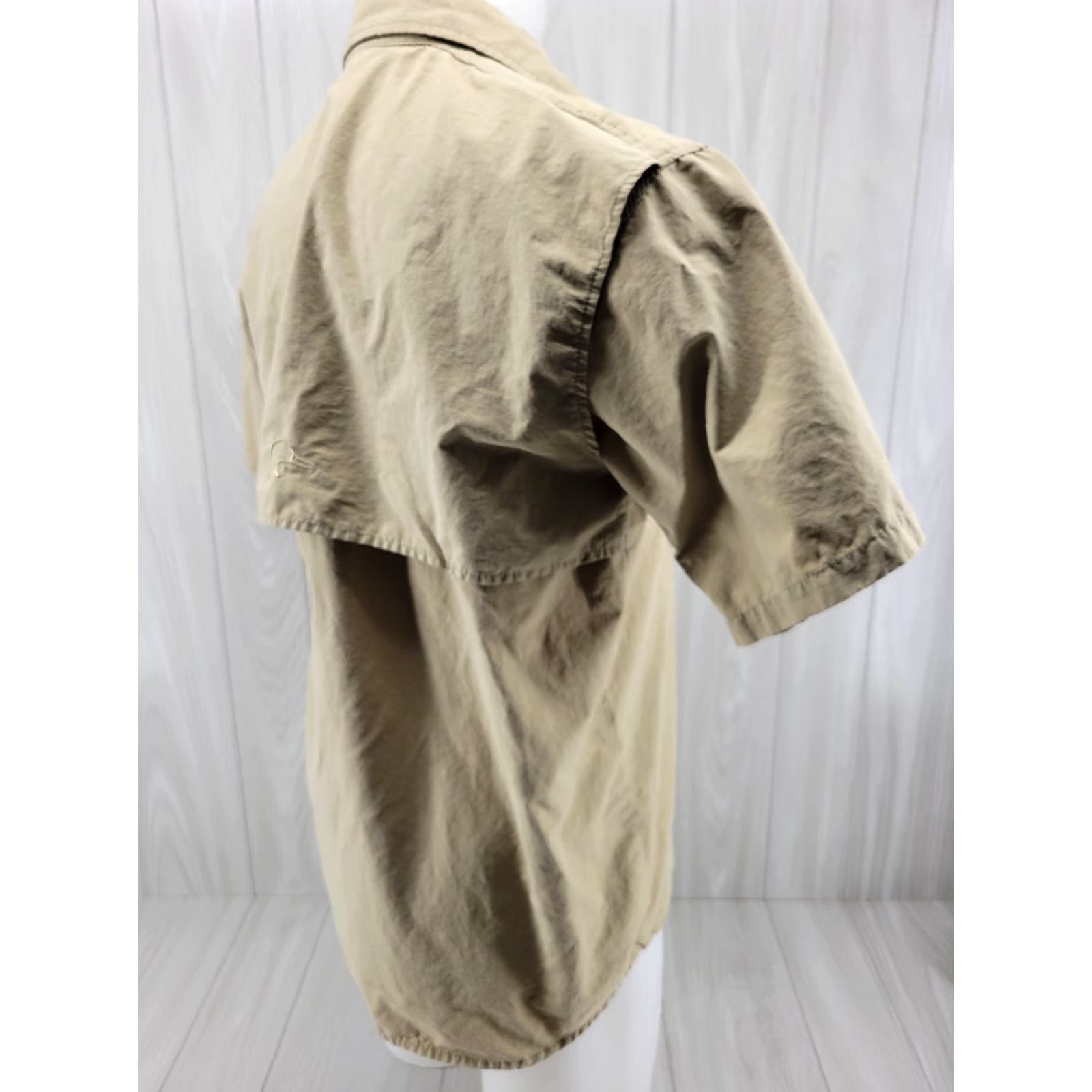 Vintage Ducks Unlimited Button-Up Shirt Mens M Tan Beige Cotton Nylon Vented Pockets Embroidered Fishing Beach Outdoor Nautical 90s? Size US M / EU 48-50 / 2 - 5 Thumbnail