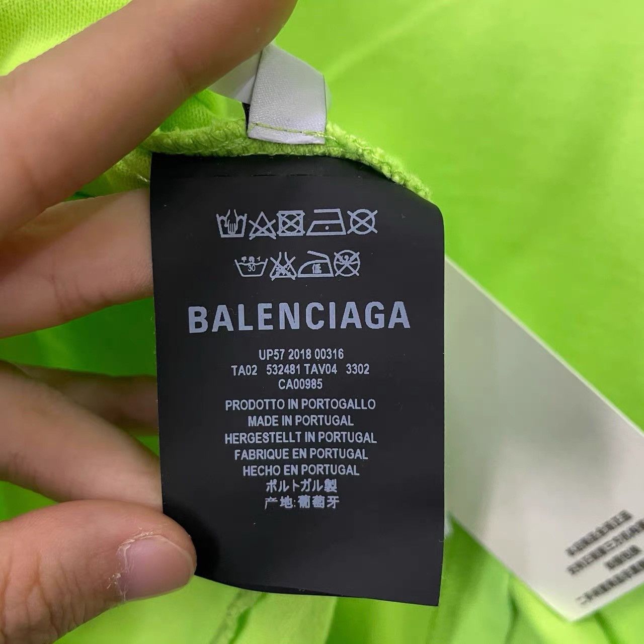 Balenciaga Balenciaga Green Embroidered Logo Short Sleeve K28 Size US XS / EU 42 / 0 - 5 Thumbnail