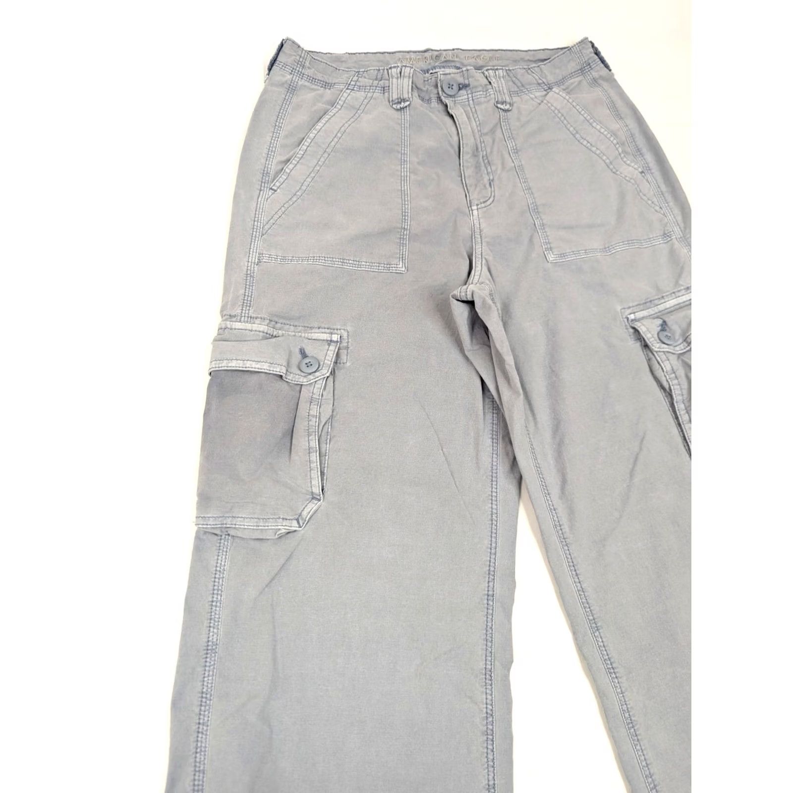 American Eagle Outfitters American Eagle Outfitters Baggy Cargo Jogger Pants Women 10 Reg Blue Color 90s Grunge Slim Straight Casual Pants Size 32" / US 10 / IT 46 - 2 Thumbnail