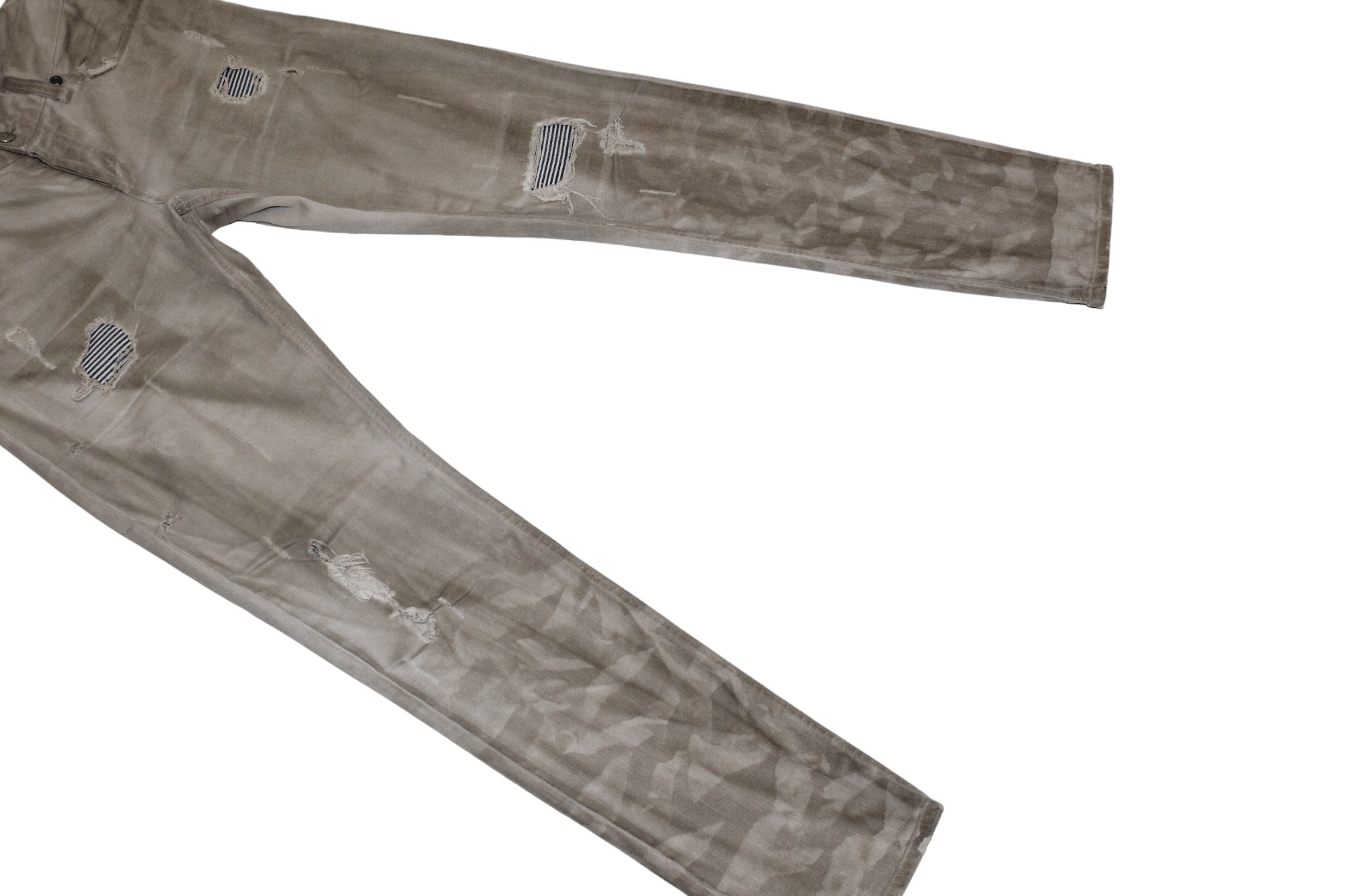 Just Cavalli Just Cavalli Rips Repair Distressed Coated Denim Slim Pants Size US 30 / EU 46 - 5 Thumbnail