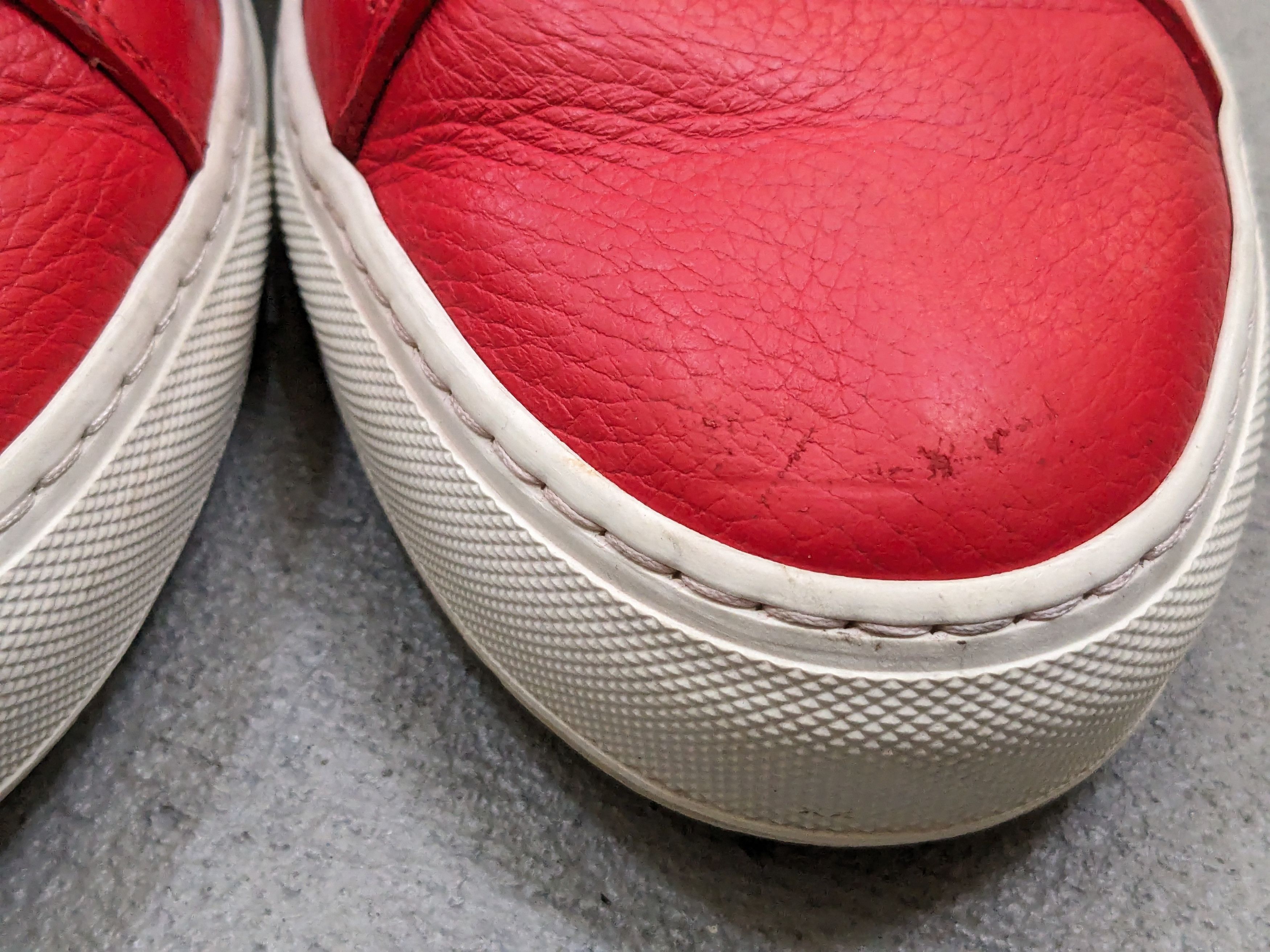 Buscemi Buscemi 100 MM Red Leather Italy Size 12 45 Sneakers Gold Size US 12 / EU 45 - 5 Thumbnail
