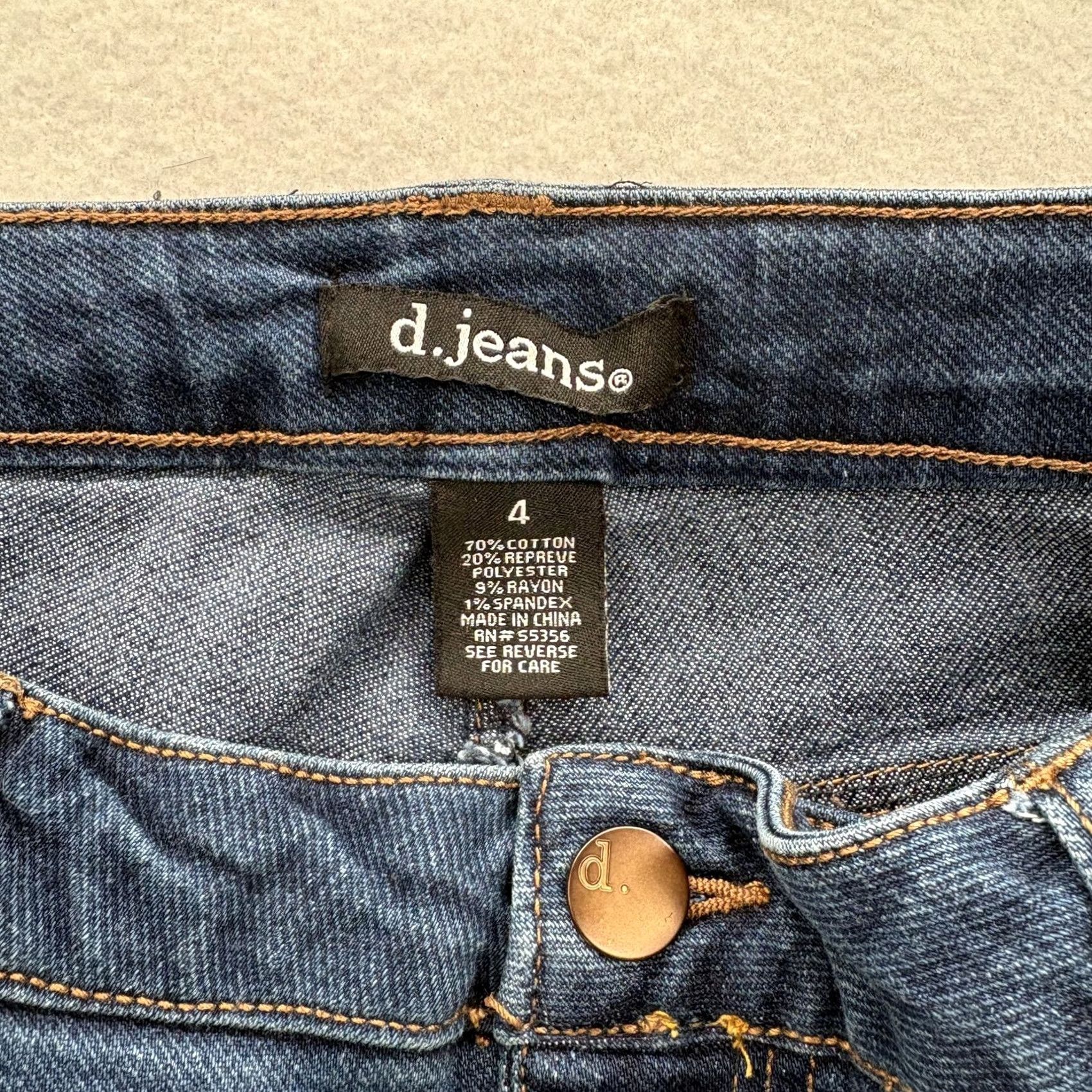 Vintage D. Jeans Skinny Ankle Jeans Womens 4 Blue High Rise Slim Stretch Denim NWT Size 27" / US 4 / IT 40 - 3 Thumbnail