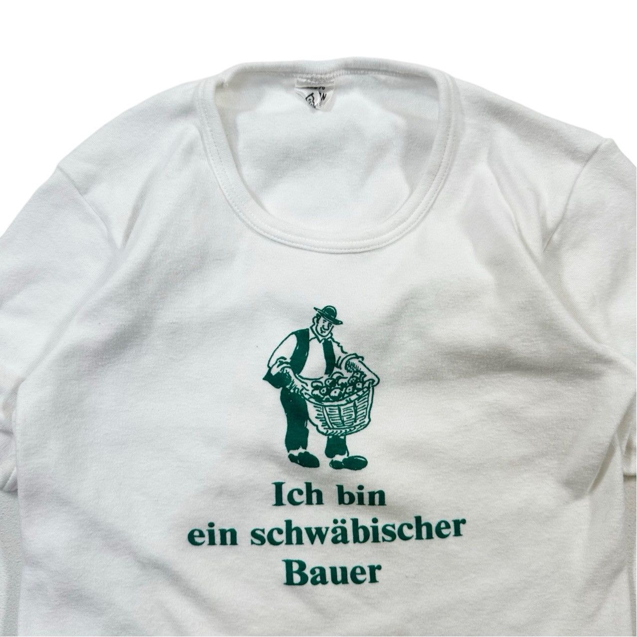 Vintage Vintage 90s Ich Bin Ein Schwabischer Baeur Graphic T Shirt Size US L / EU 52-54 / 3 - 2 Thumbnail