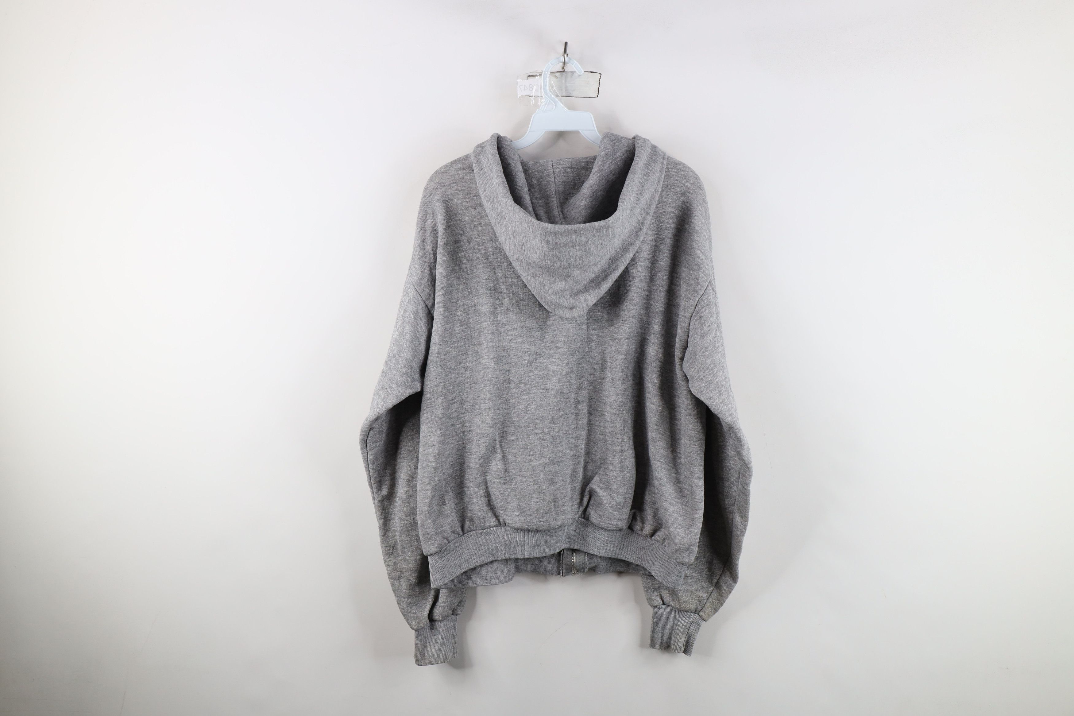 Vintage Vintage 70s Streetwear Thermal Lined Zip Hoodie Gray USA Size US XL / EU 56 / 4 - 14 Thumbnail