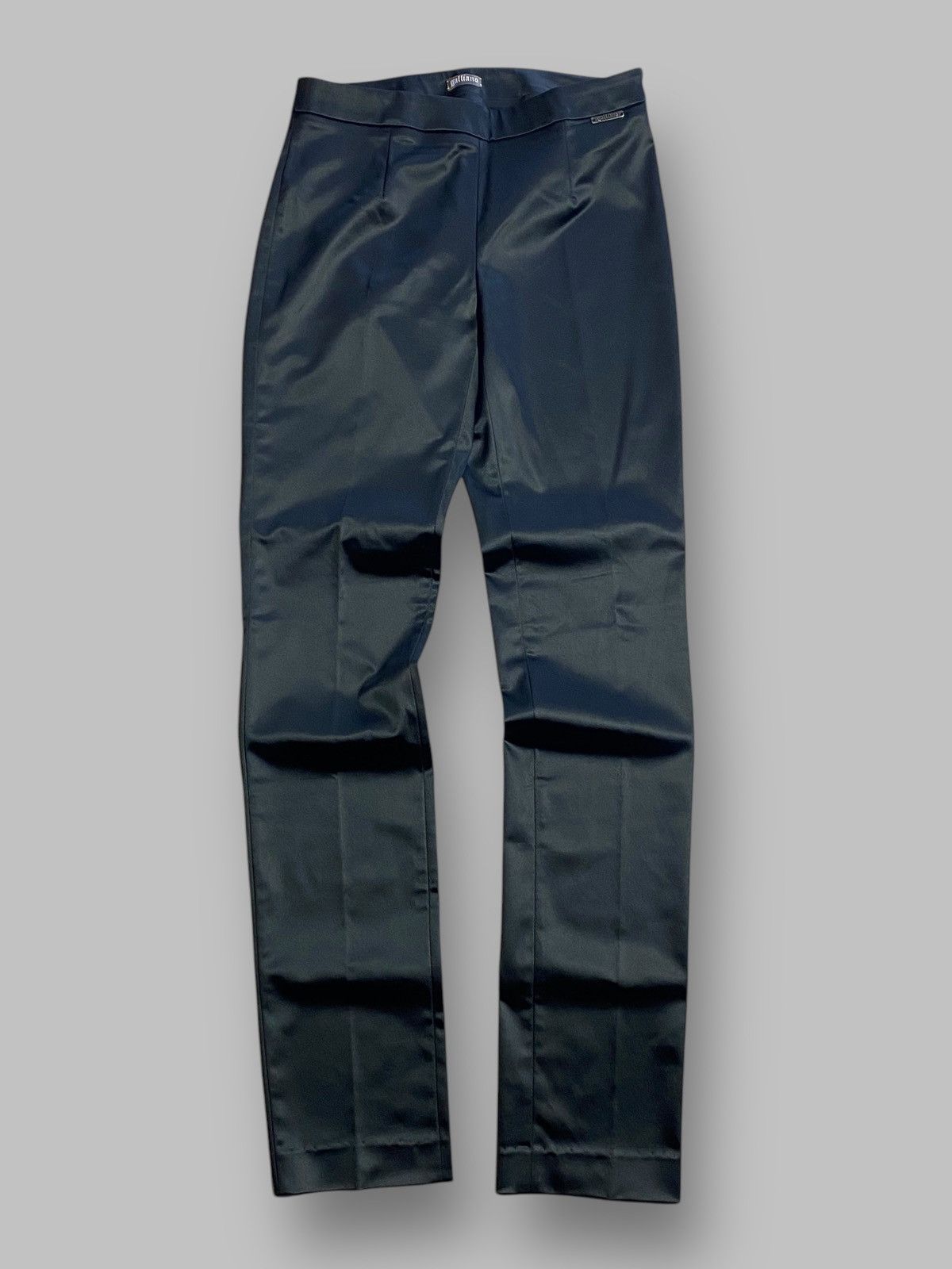 John Galliano Galliano Black Acetate Nylon Slim Pants Size 30" / US 8 / IT 44 - 2 Thumbnail