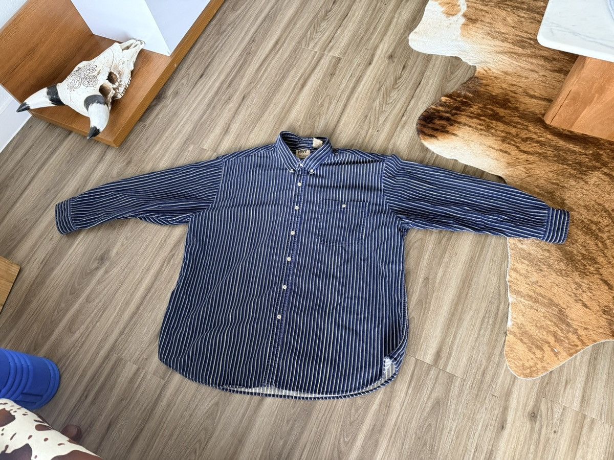Northwest Territory Vintage 90s Northwest Territory Shirt Blue Stripe 2XL Size US XXL / EU 58 / 5 - 1 Thumbnail
