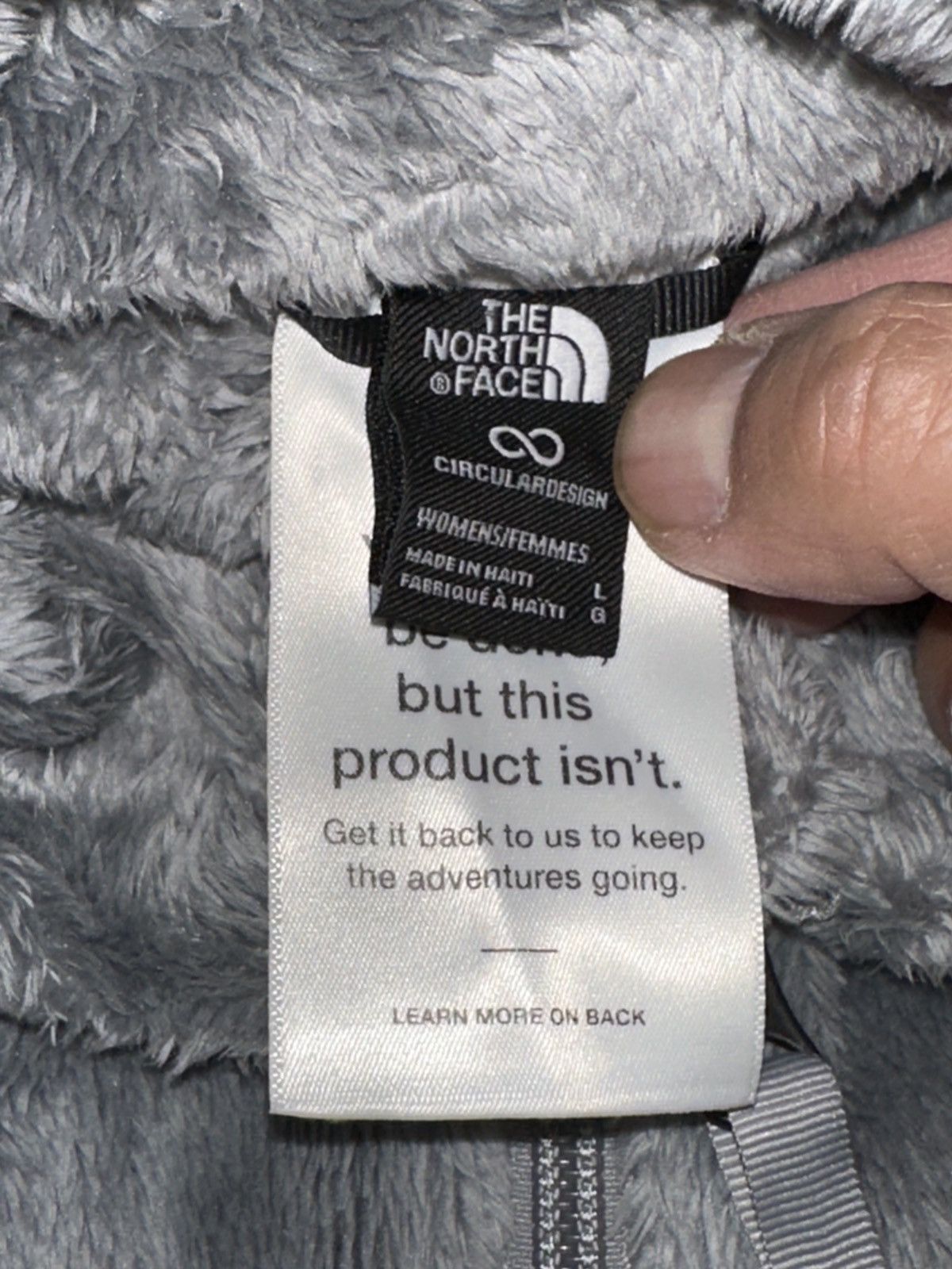 The North Face The North Face Osito Fleece Jacket WomenLarge Grey Full Zip Size L / US 10 / IT 46 - 7 Thumbnail