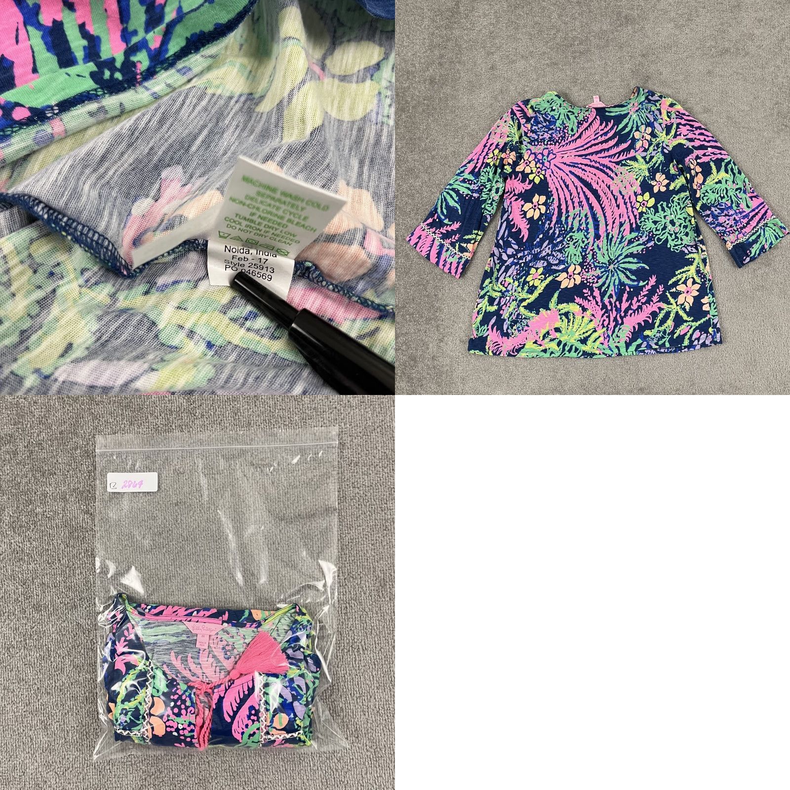 Lilly Pulitzer Lilly Pulitzer Tunic Blouse Womens Medium Multicolor Floral Tasseled Casual 3/4 Sleeve Size M / US 6-8 / IT 42-44 - 8 Thumbnail