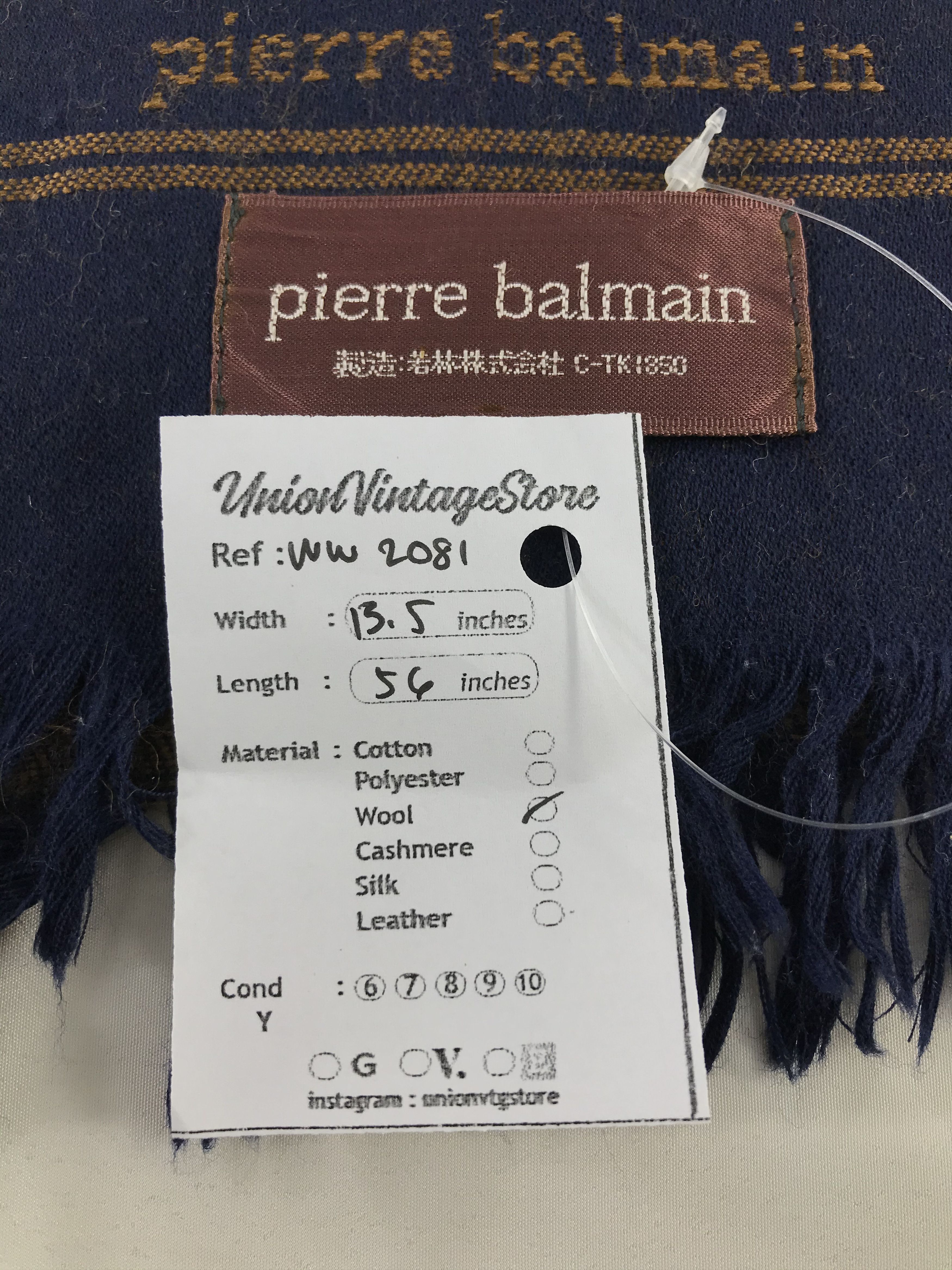 Vintage Pierre Balmain Scarf / Muffler / Neckwear - WW2081 Size ONE SIZE - 4 Thumbnail
