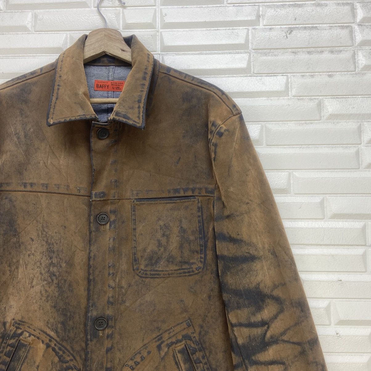 Vintage Baffy Hard Wear Soft Denim Polyurethane Chore Worker Jacket Size US M / EU 48-50 / 2 - 5 Thumbnail