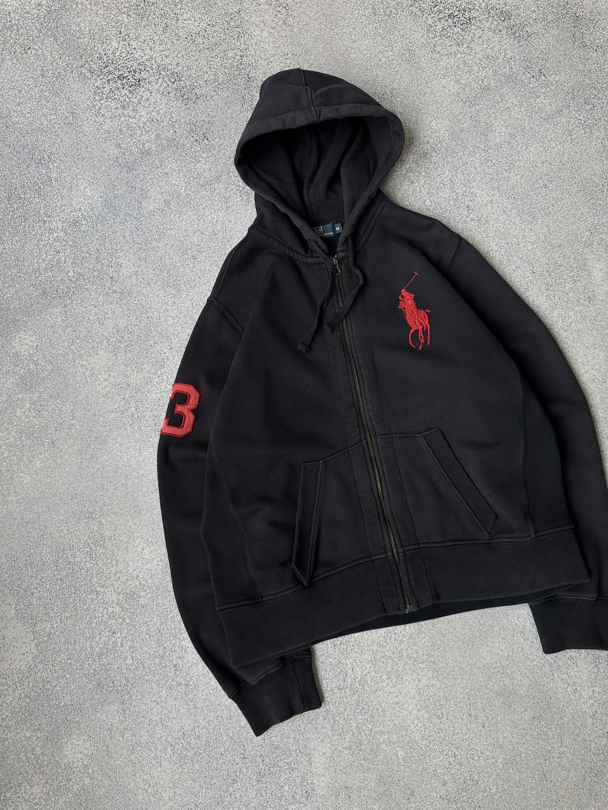 Polo Ralph Lauren × Vintage Vintage Polo Ralph Lauren Club Big Horse Zip Hoodie Size US M / EU 48-50 / 2 - 3 Thumbnail