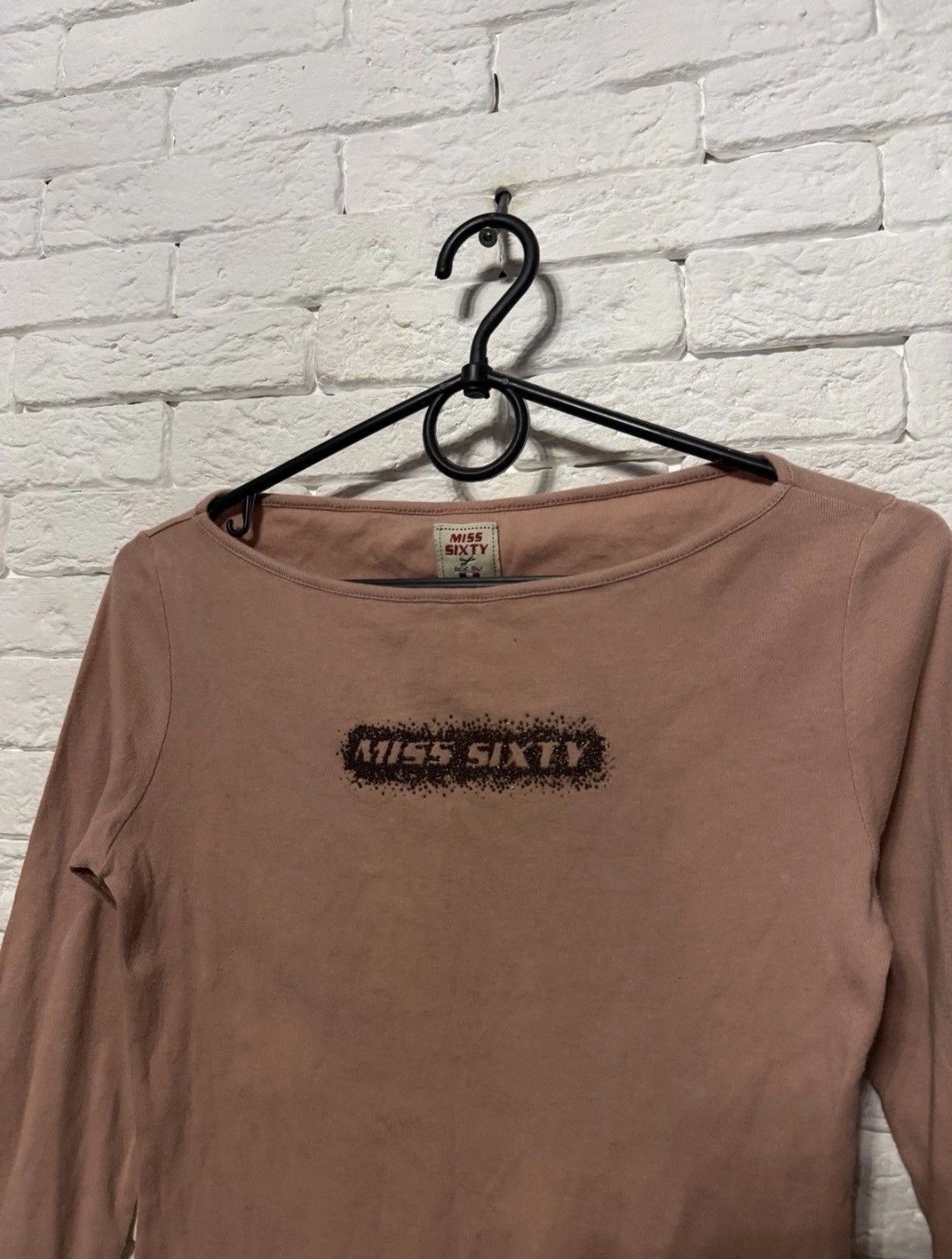 Miss Sixty Miss Sixty Y2K Longsleeve Huge Rhinestones Logo Sz M Size M / US 6-8 / IT 42-44 - 2 Thumbnail