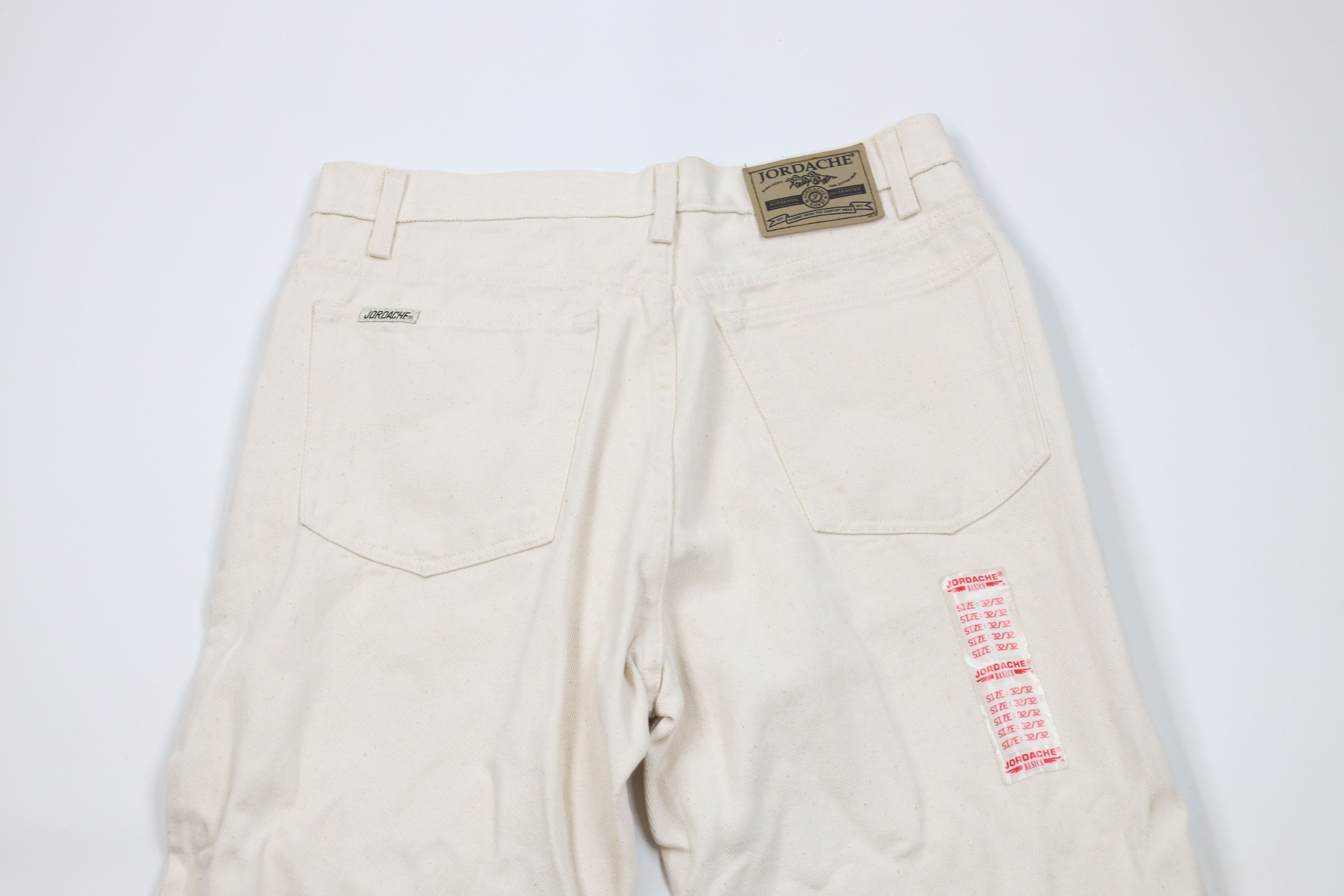 Vintage Deadstock Vintage 90s Streetwear Leg Denim Jeans Beige Size US 32 / EU 48 - 8 Thumbnail