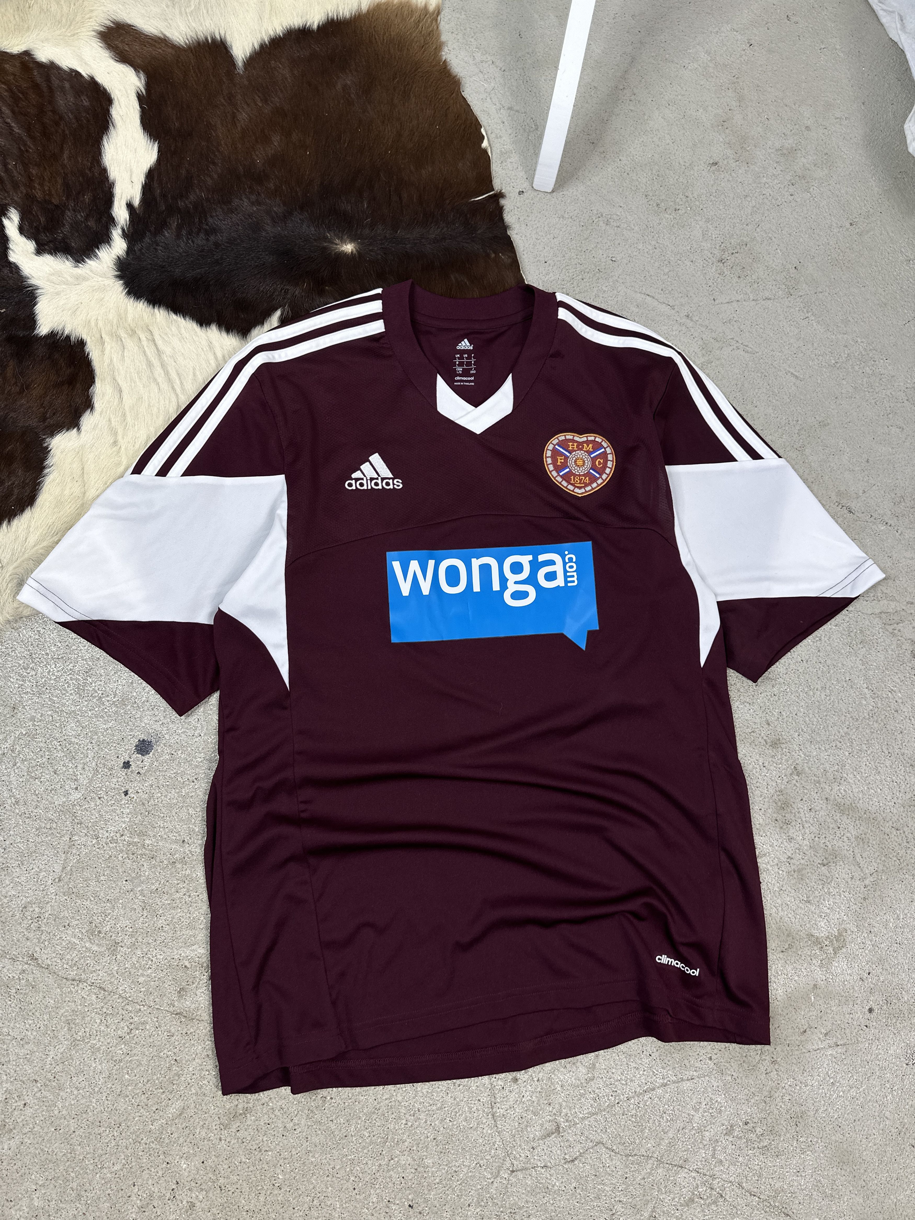Adidas × Vintage Jersey Adidas 12/13 Hearts Home Autographed Size US L / EU 52-54 / 3 - 2 Thumbnail