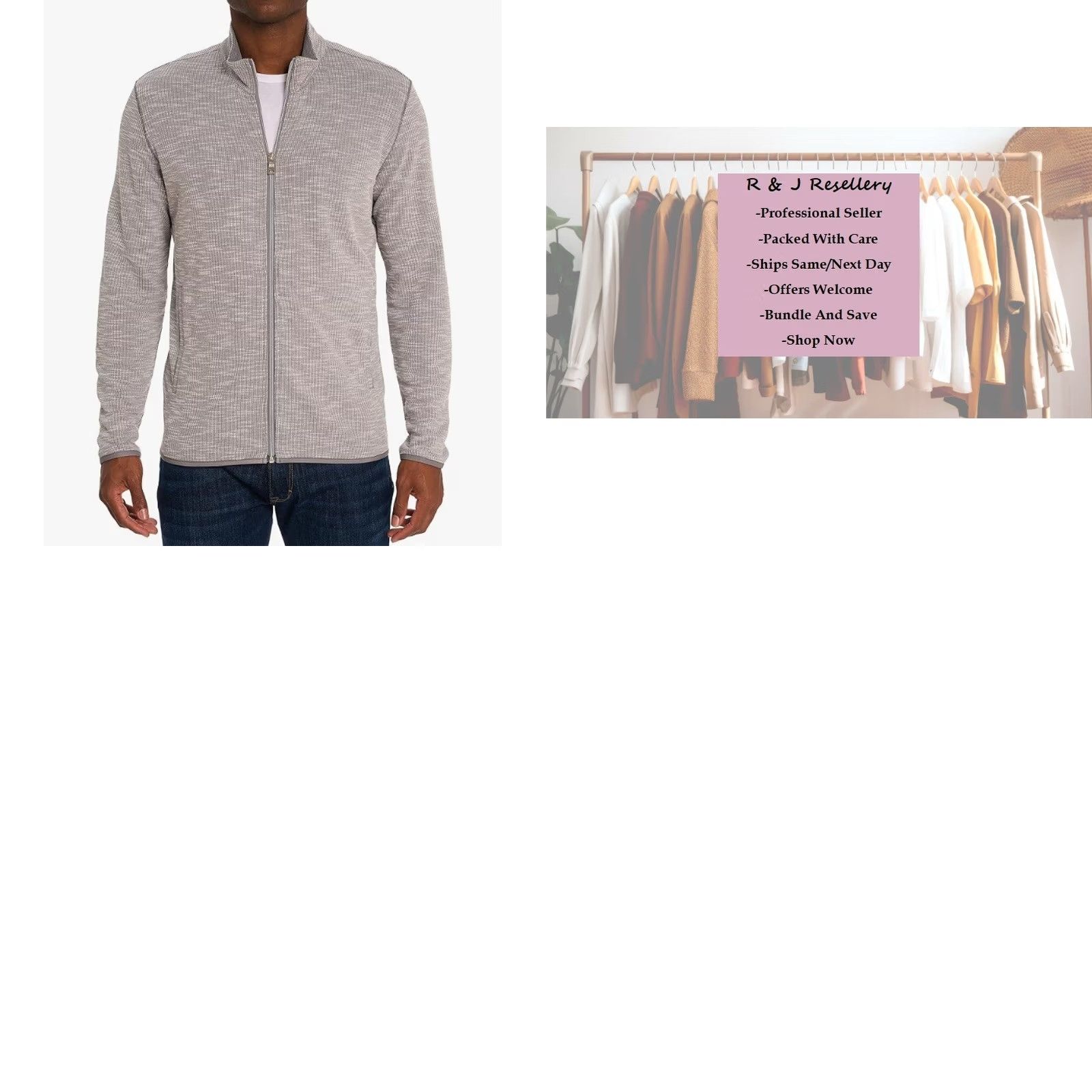 Robert Graham Robert Graham Men’s Kobra Full Zip Sweater Shirt? Size US L / EU 52-54 / 3 - 8 Thumbnail