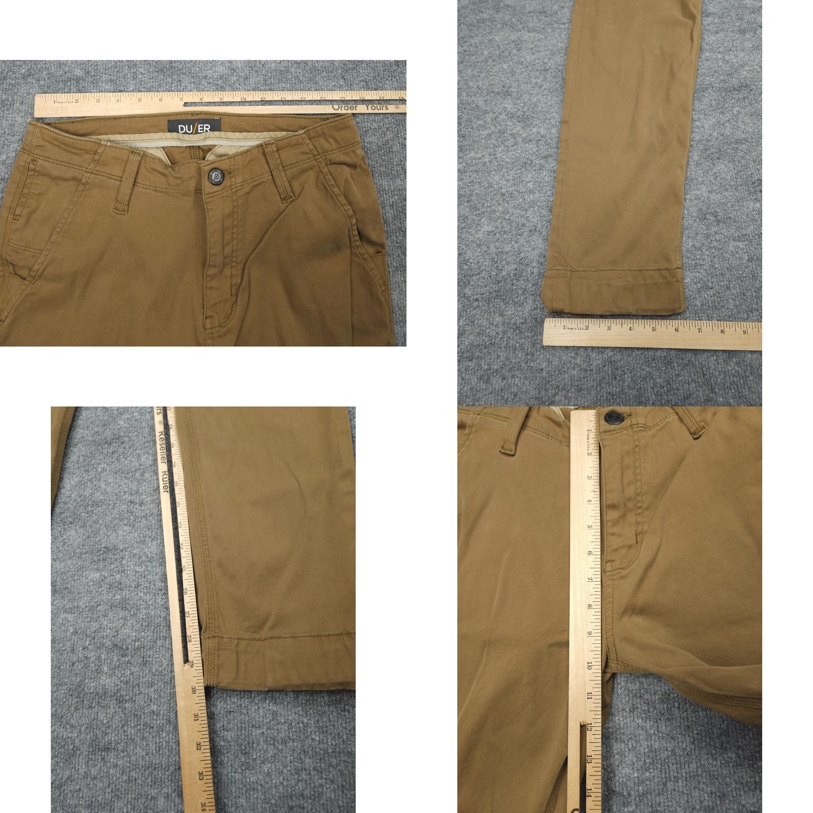 DUER DUER Live Free Adventure Pant Men's 30x30 Brown mpth1006 Cargo Pockets Stretch Tapered 5-Pocket Denim? Size US 30 / EU 46 - 8 Thumbnail