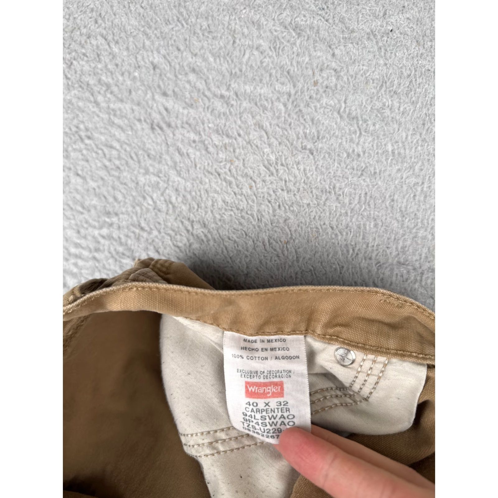 Wrangler Wrangler Jeans Men 40x32 Beige Straight Leg Denim 5-Pocket Regular Fit Belt Loop 40 in Inseam Cotton Blend Vintage No Mens Size US 40 / EU 56 - 6 Thumbnail