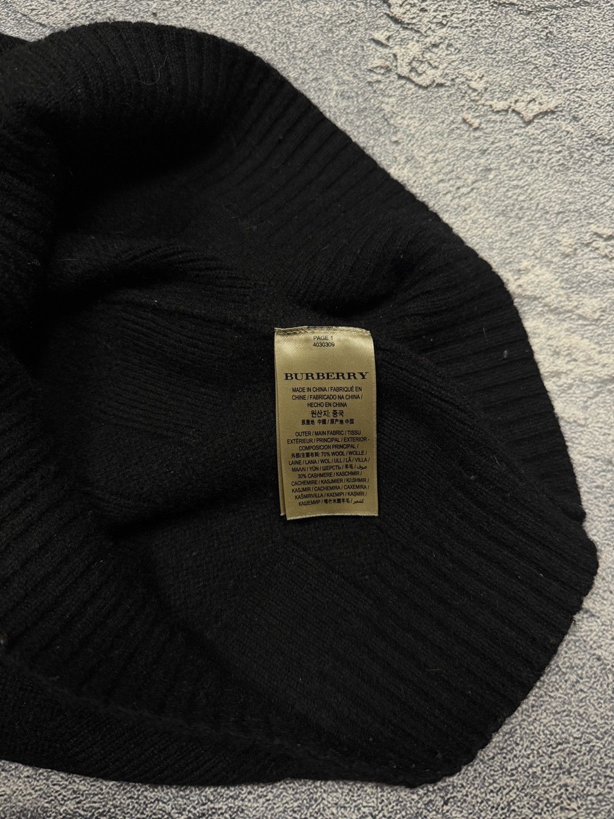 Burberry Burberry Cashmere + Wool Black Sweater Size XS / US 0-2 / IT 36-38 - 6 Thumbnail