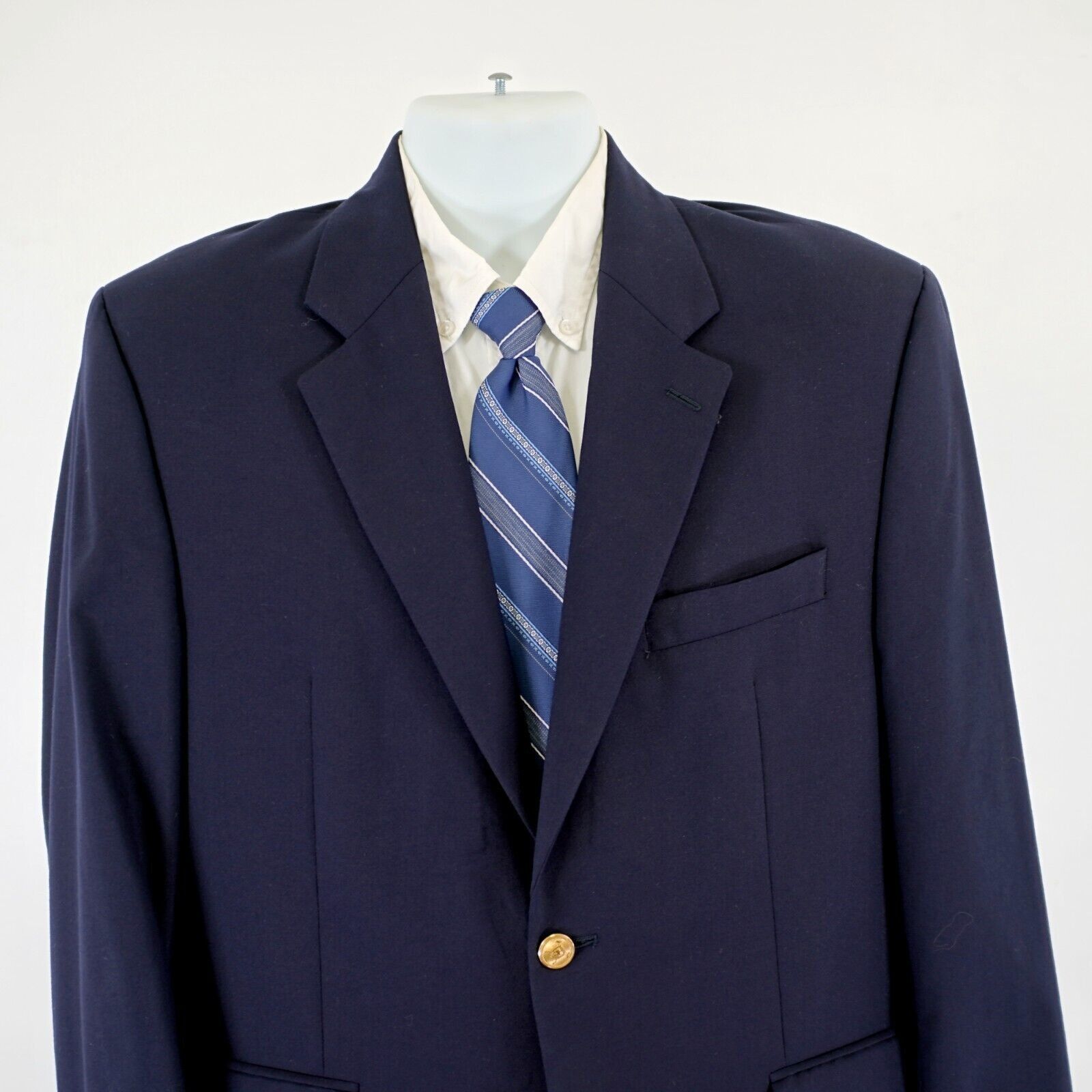 Chaps Chaps Ralph Lauren Blue Wool 2 Gold Button Blazer 40R Tagged Size 40R - 1 Thumbnail