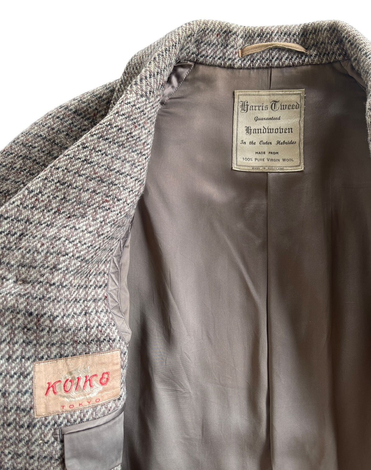Harris Tweed 1930s Harris Tweed Wool Overcoat Size US L / EU 52-54 / 3 - 6 Thumbnail