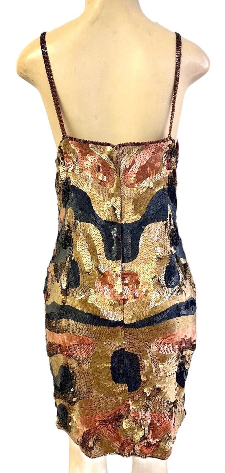 Other Sequin Copper Black Cocktail Dress size 2 Size XS / US 0-2 / IT 36-38 - 2 Thumbnail