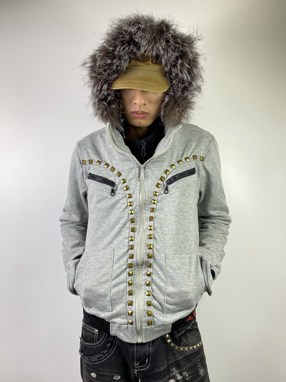 GOSTAR DE FUGA × If Six Was Nine × Japanese Brand studded fur hoodie buzz double layer ifsixwasnine style Size US M / EU 48-50 / 2 - 1 Thumbnail