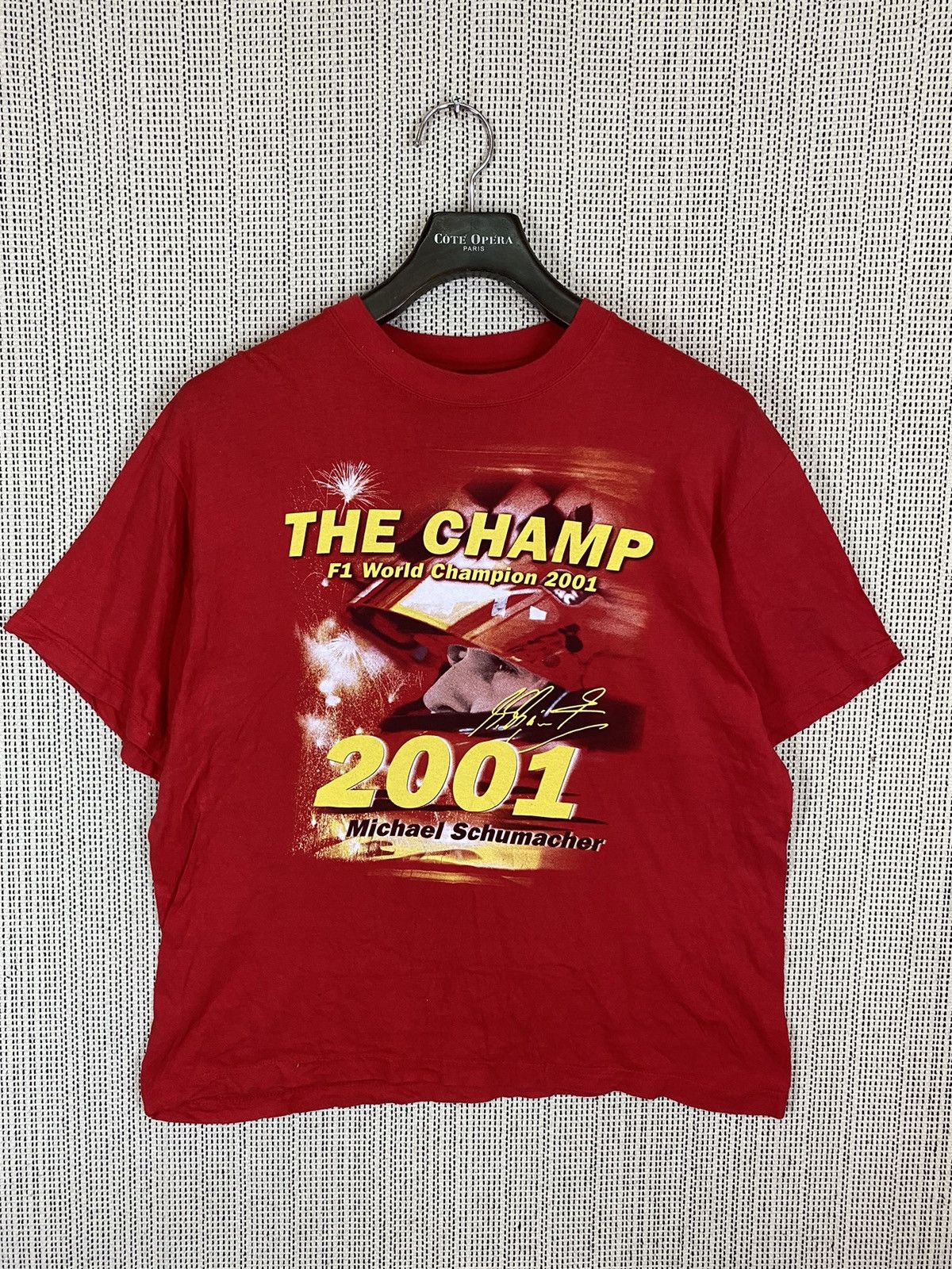 Michael Schumacher T-Shirt Avec Logo Rouge Et Lettrage Blanc Taille M Medium Msl5120