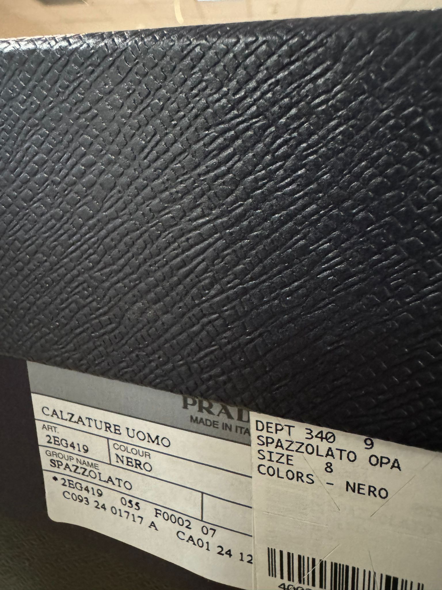 Prada o1rshd1 Q:2 / Calzature Uomo Shoes in Nero Size US 9 / EU 42 - 13 Thumbnail