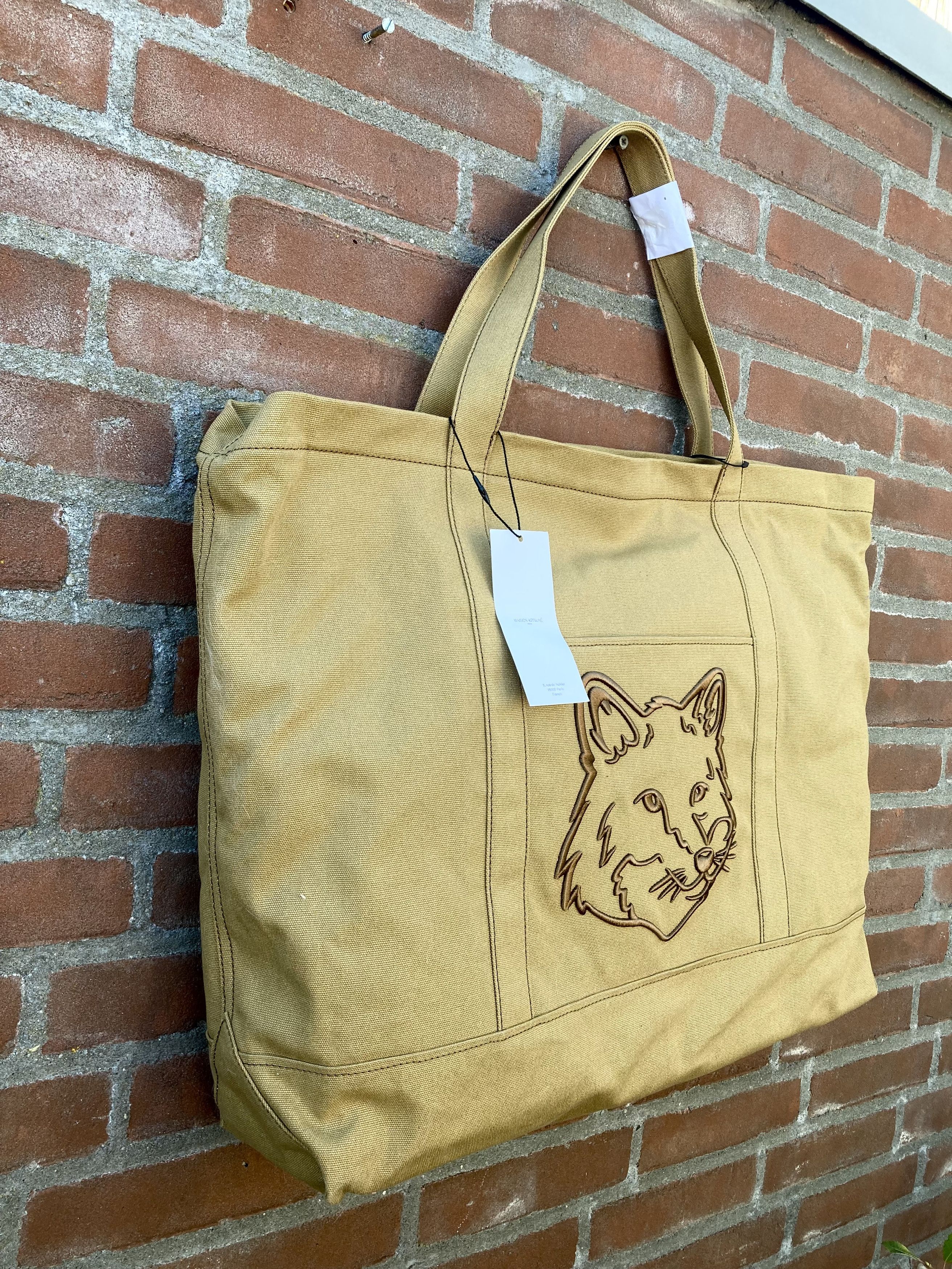 Maison Kitsune Foxhead tote bag shopper canvas Maison kitsune Paris new ds Size ONE SIZE - 2 Thumbnail