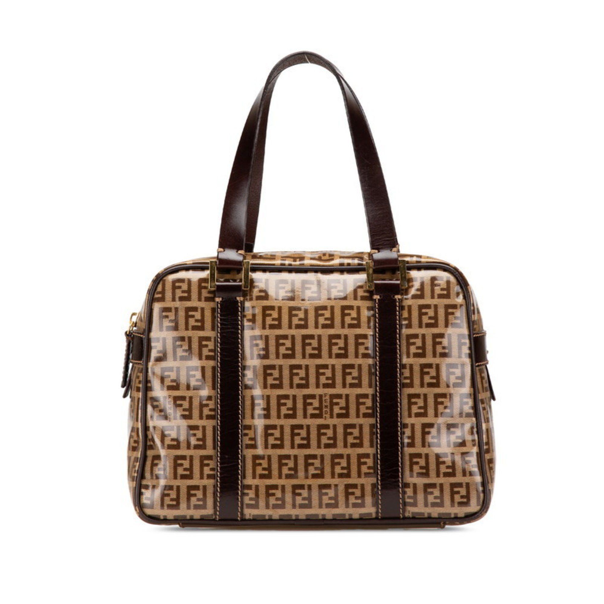 Fendi FENDI Zucchino Handbag 16427 Brown Patent Canvas Women's Size ONE SIZE - 1 Thumbnail