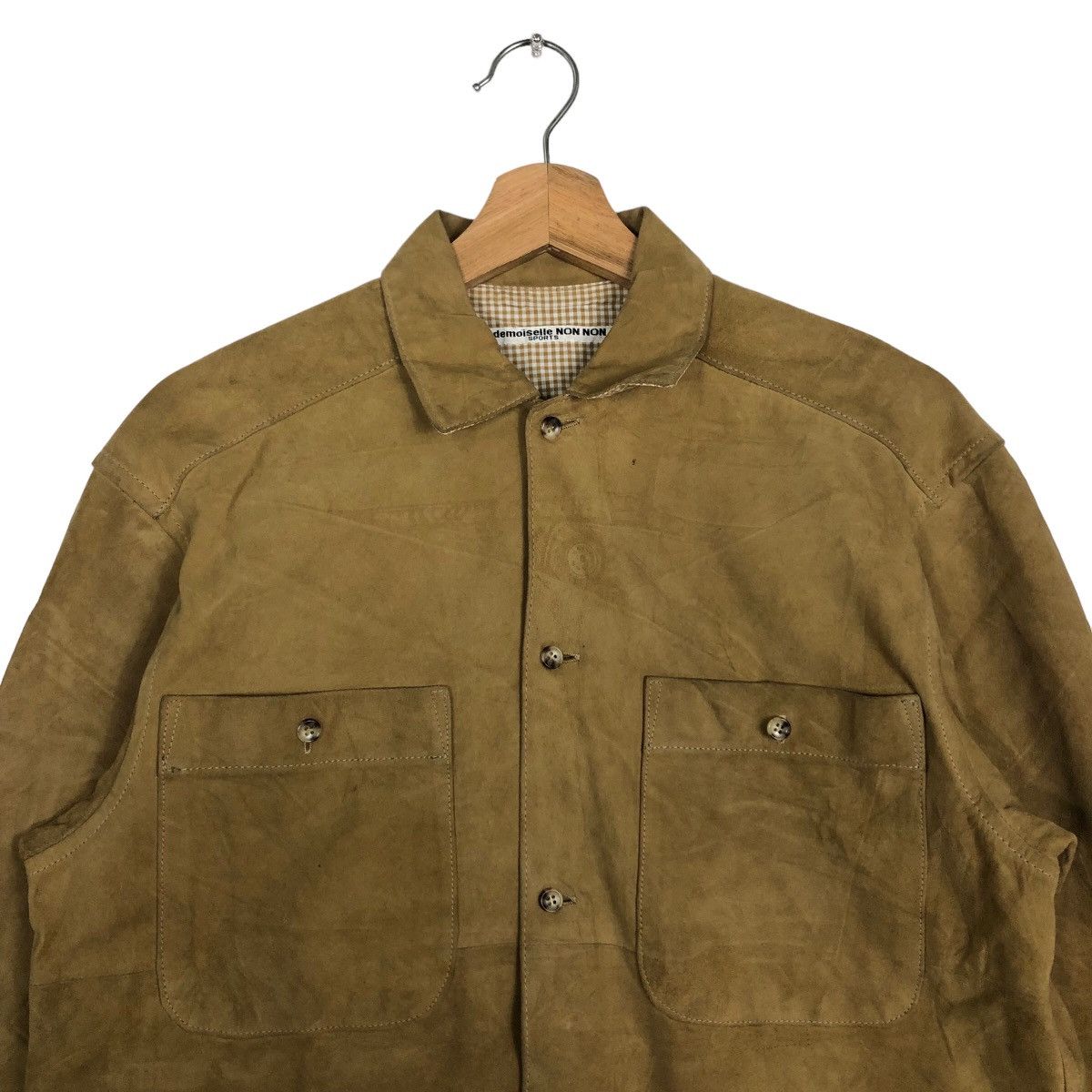 Issey Miyake 🔥90’s Vintage Suede Leather Jacket Mademoiselle NON NON Size US M / EU 48-50 / 2 - 3 Thumbnail