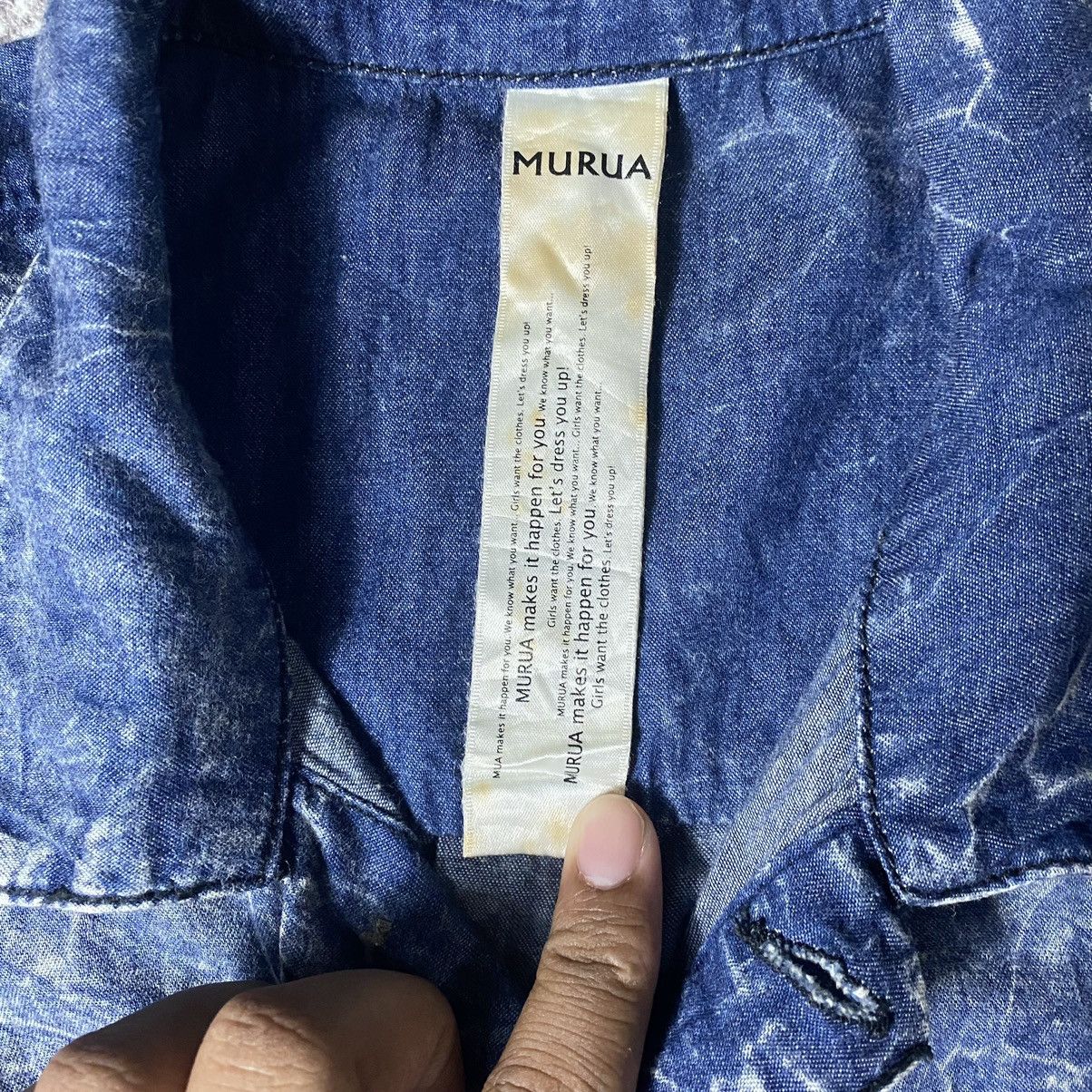 Bleach × Japanese Brand × Vintage Vintage Western Denim Button Up Murua Acid Wash Size US L / EU 52-54 / 3 - 3 Thumbnail