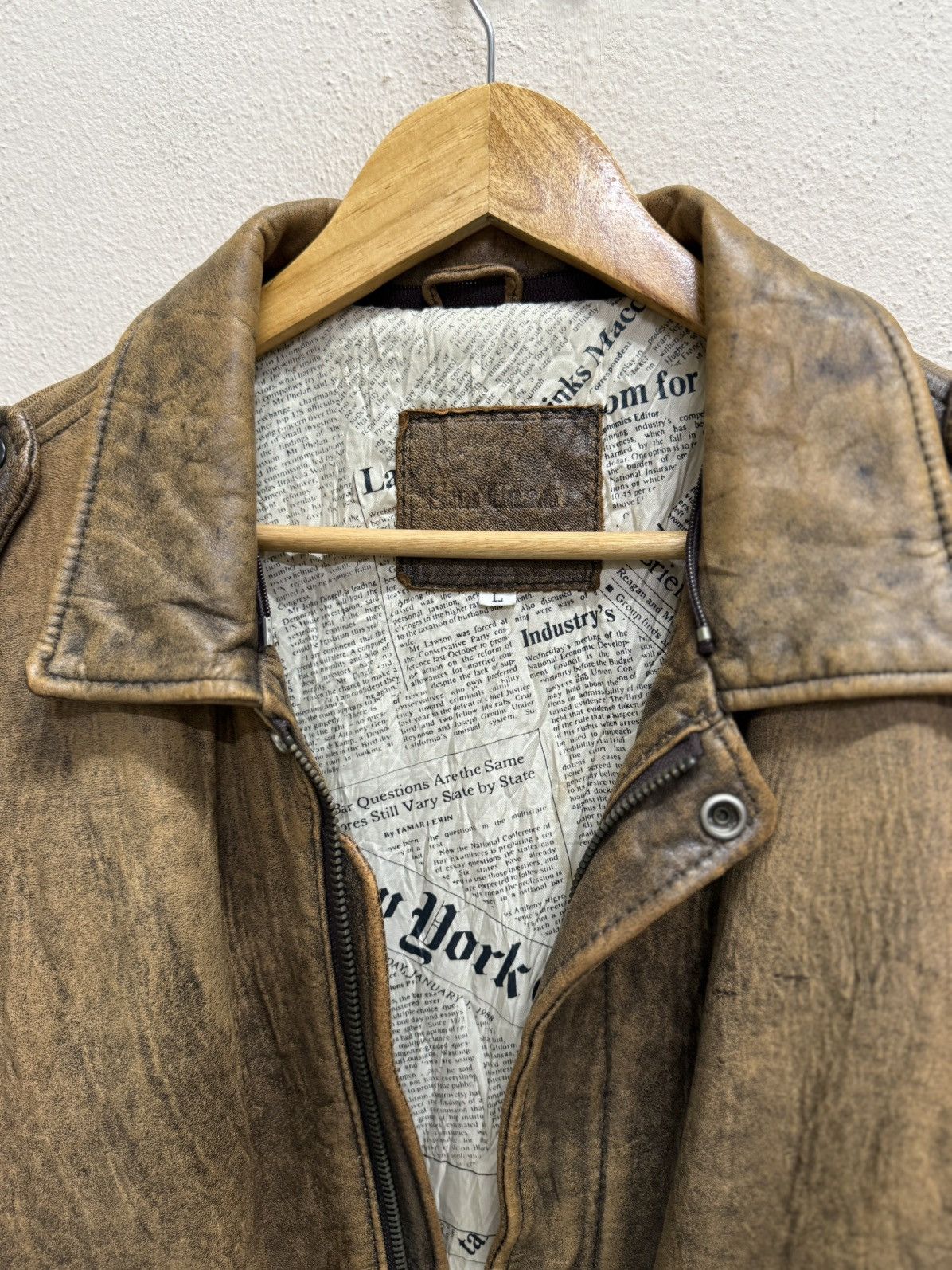 Genuine Leather Vintage Sub Urban Tokyo Leather Jacket Size US L / EU 52-54 / 3 - 21 Thumbnail